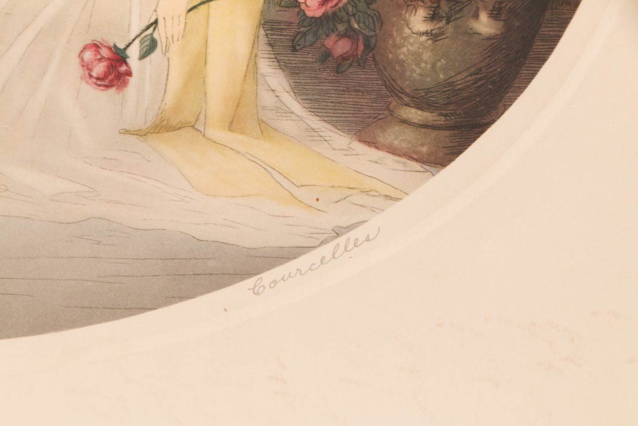 Courcelles Vintage Art Deco Style Print "In Repose" EBTH