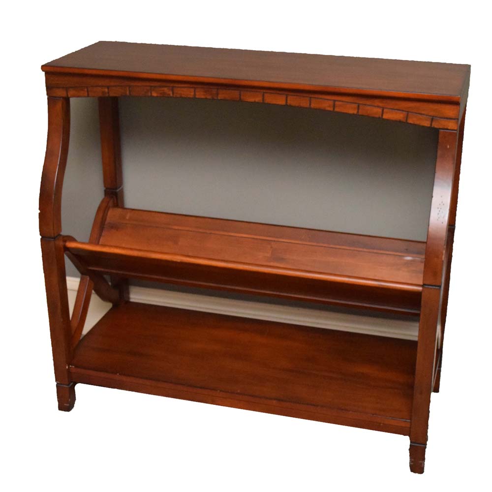 Contemporary Pier 1 Bookseller Low Shelf Bookcase Ebth