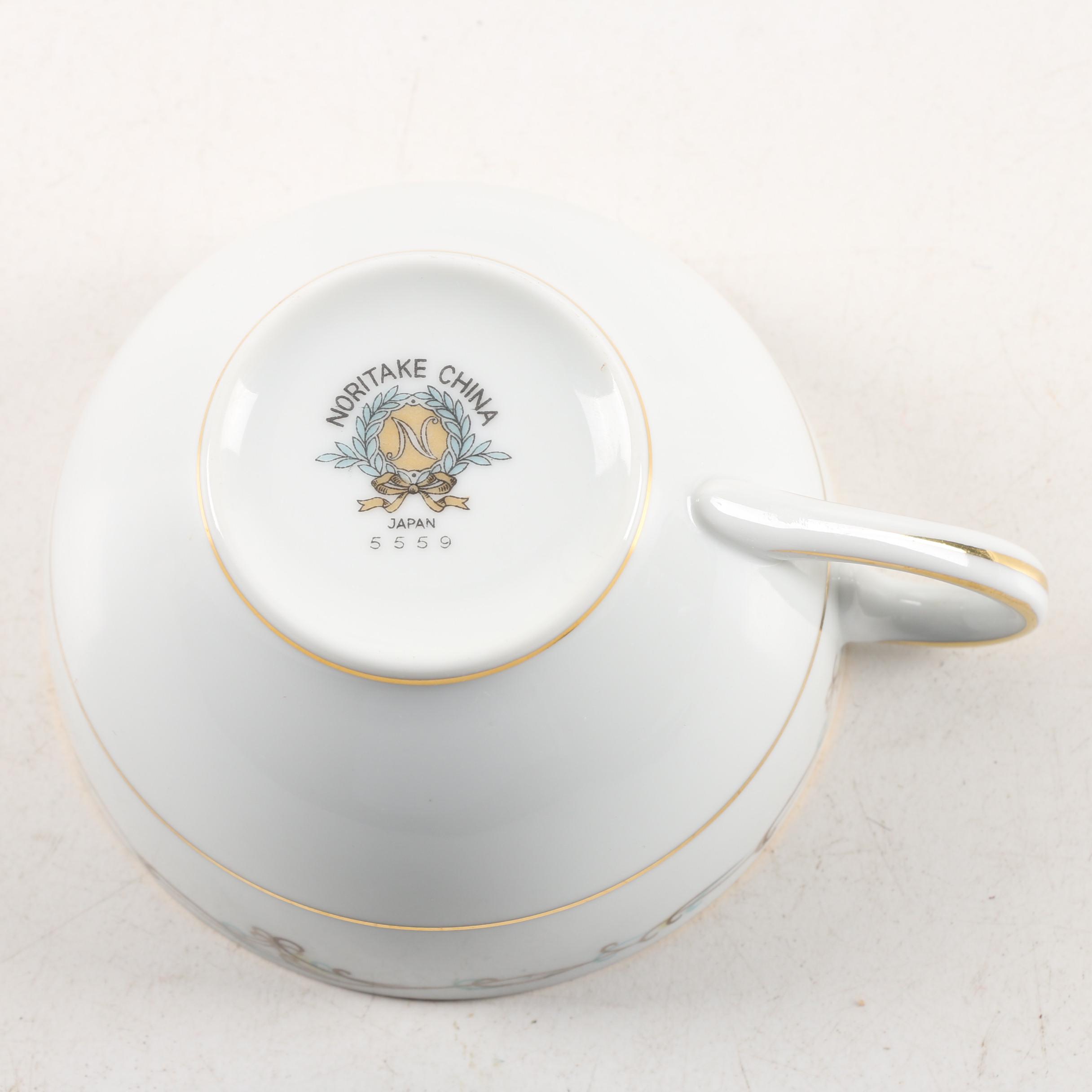 MidCentury Noritake "Esteem" Porcelain Snack Plate Set C.195660 EBTH