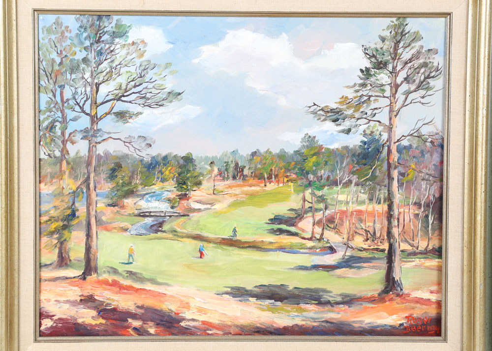 Roger Deering Oil Painting on Canvas "Dogwood" EBTH