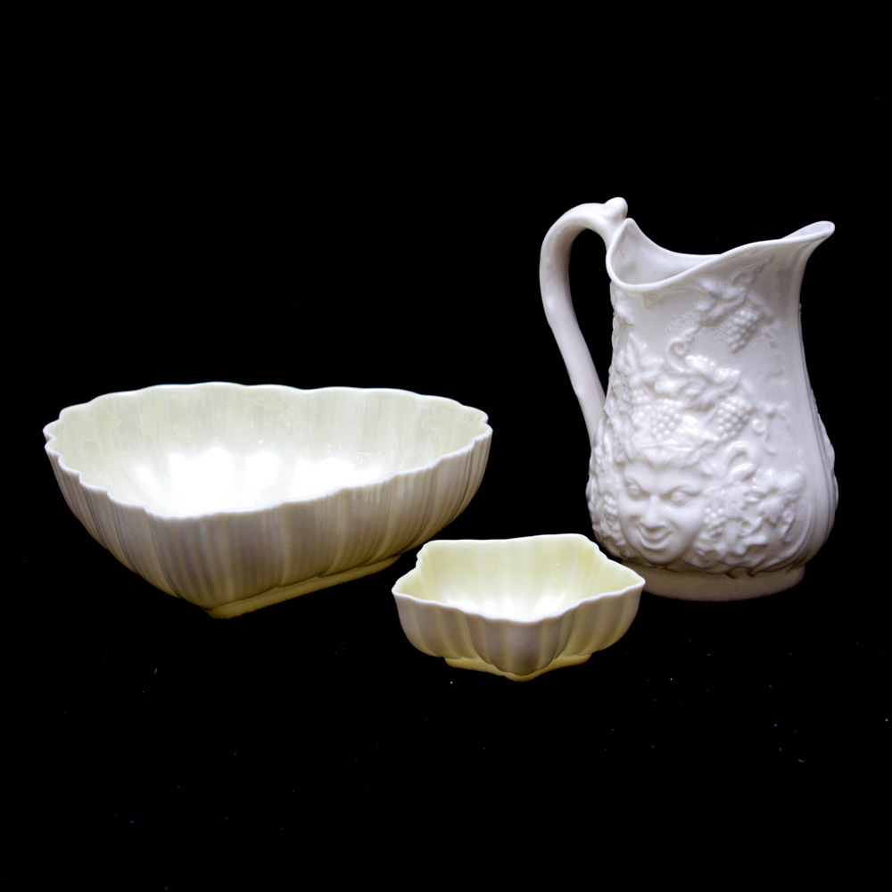 MidCentury Belleek Bone China Vessels EBTH