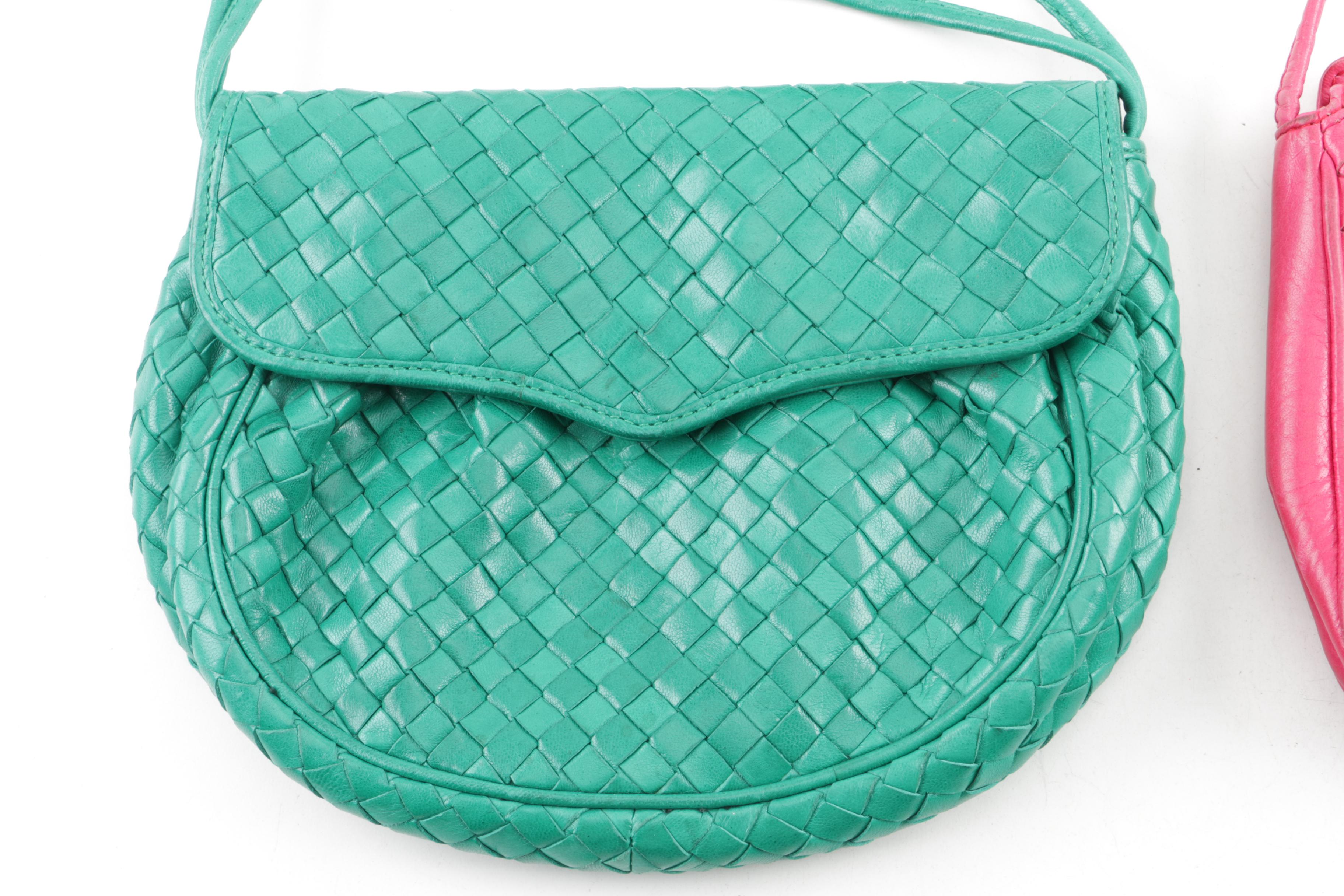 Vintage Woven Leather Crossbody Bags EBTH