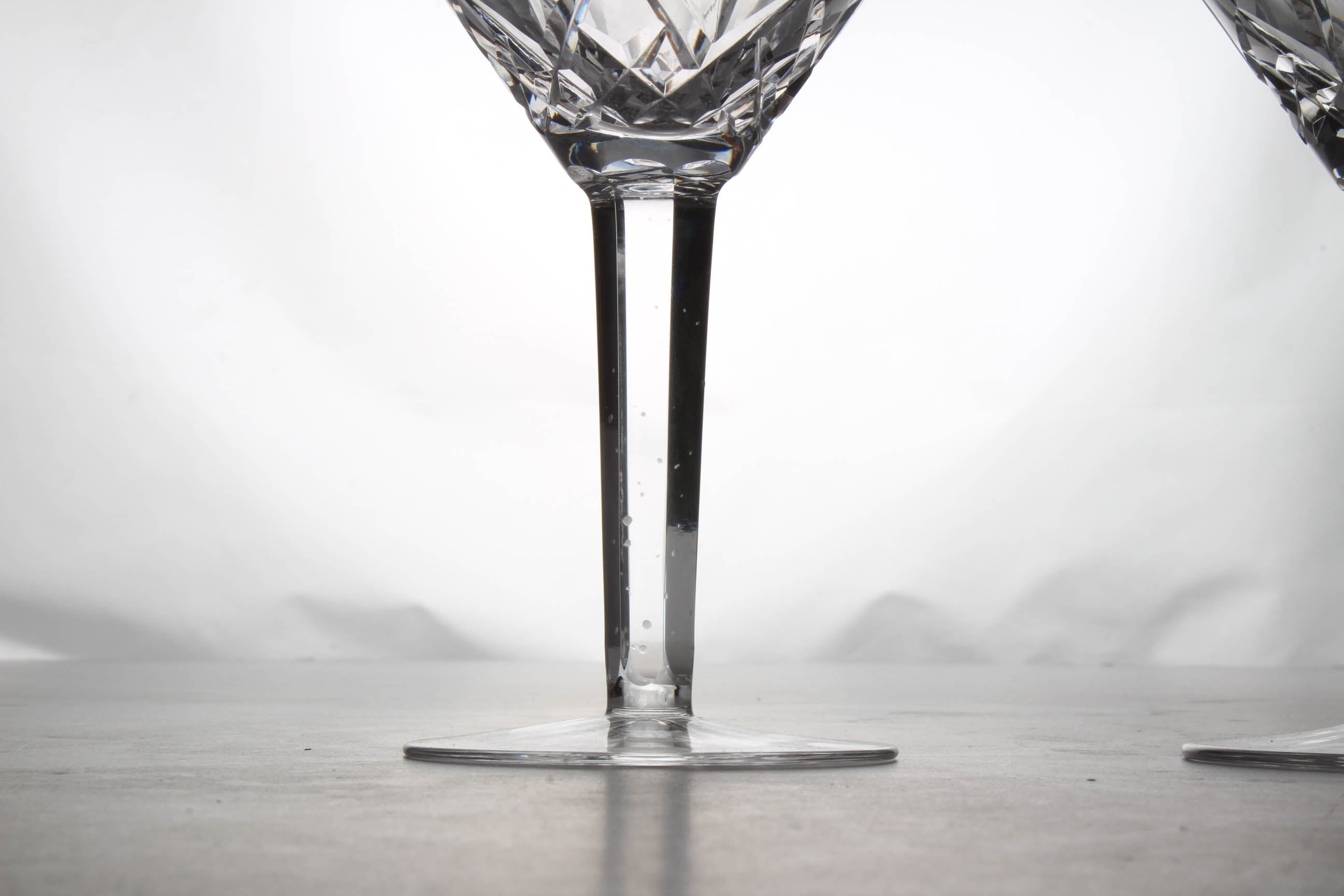 Two Waterford Crystal "Lismore" Martini Glasses EBTH