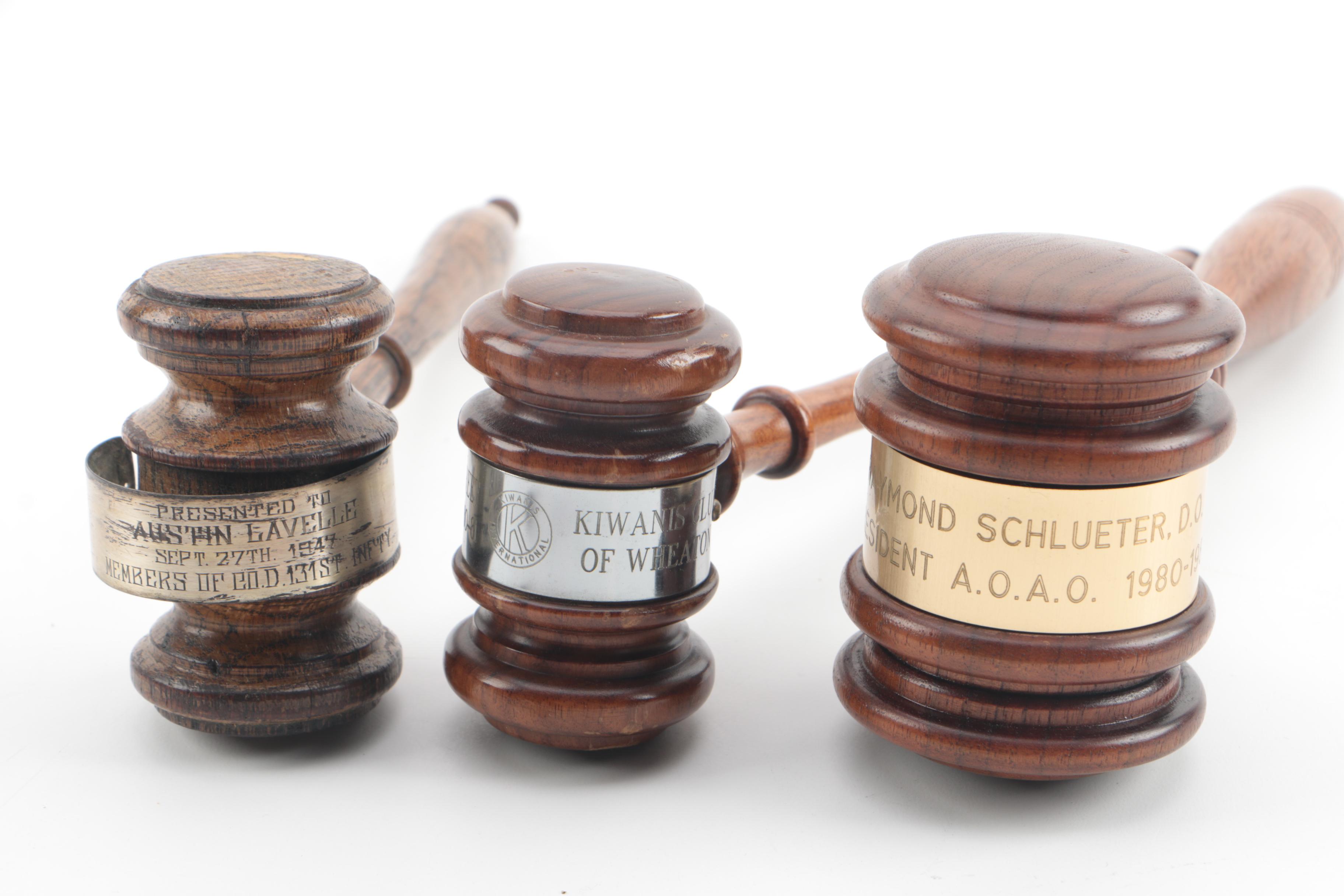 Vintage Wooden Gavels EBTH