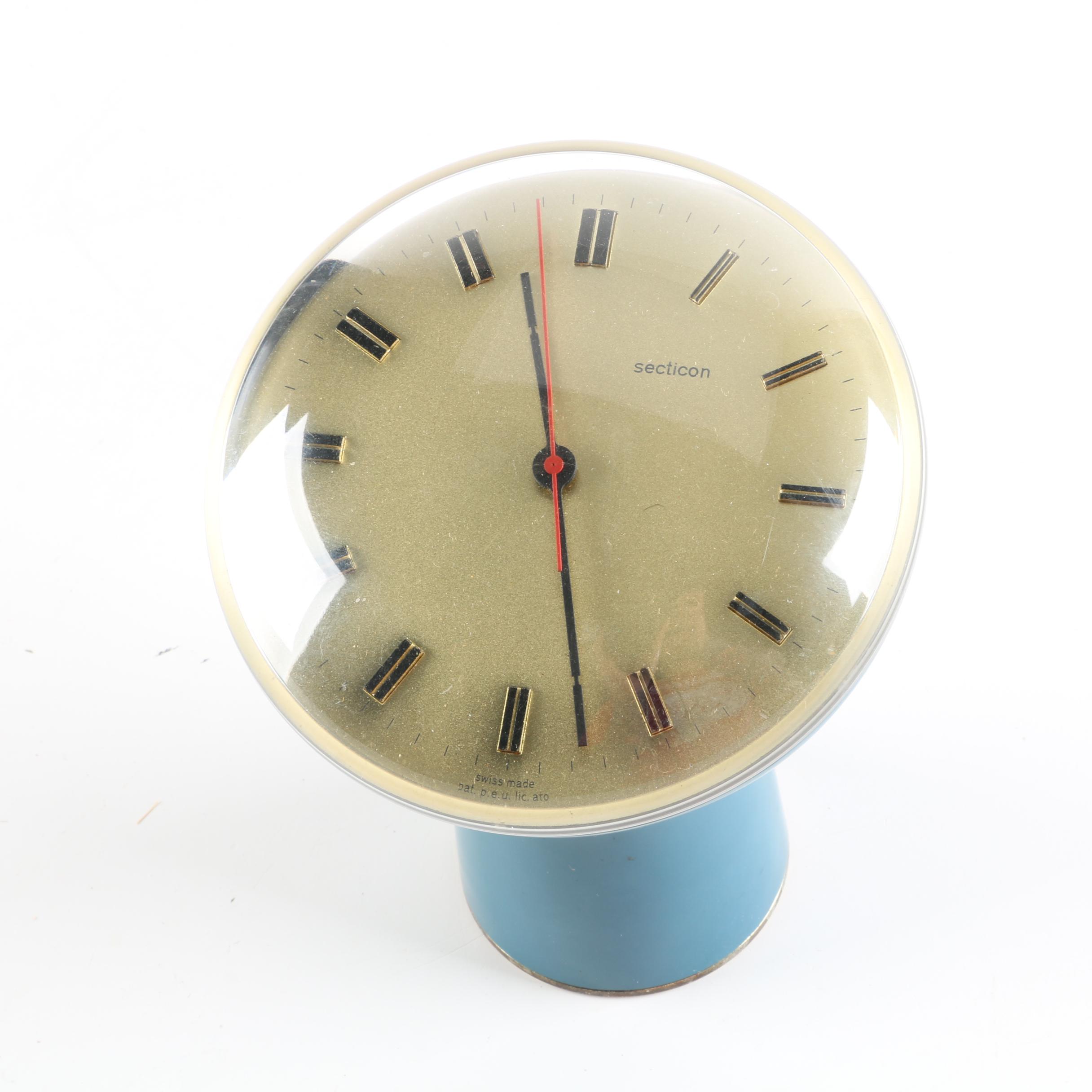 Mid Century Modern Secticon Desk Clock Designed By Angelo