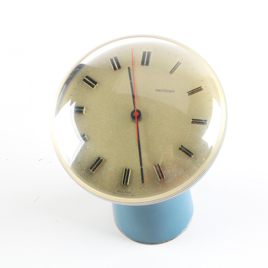 Mid Century Modern Secticon Desk Clock Designed By Angelo