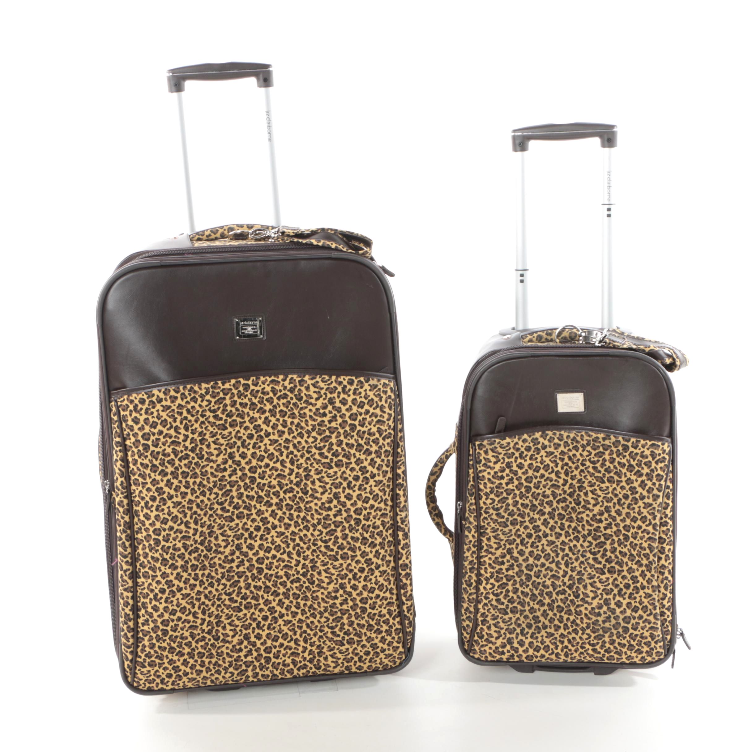 leopard print suitcase