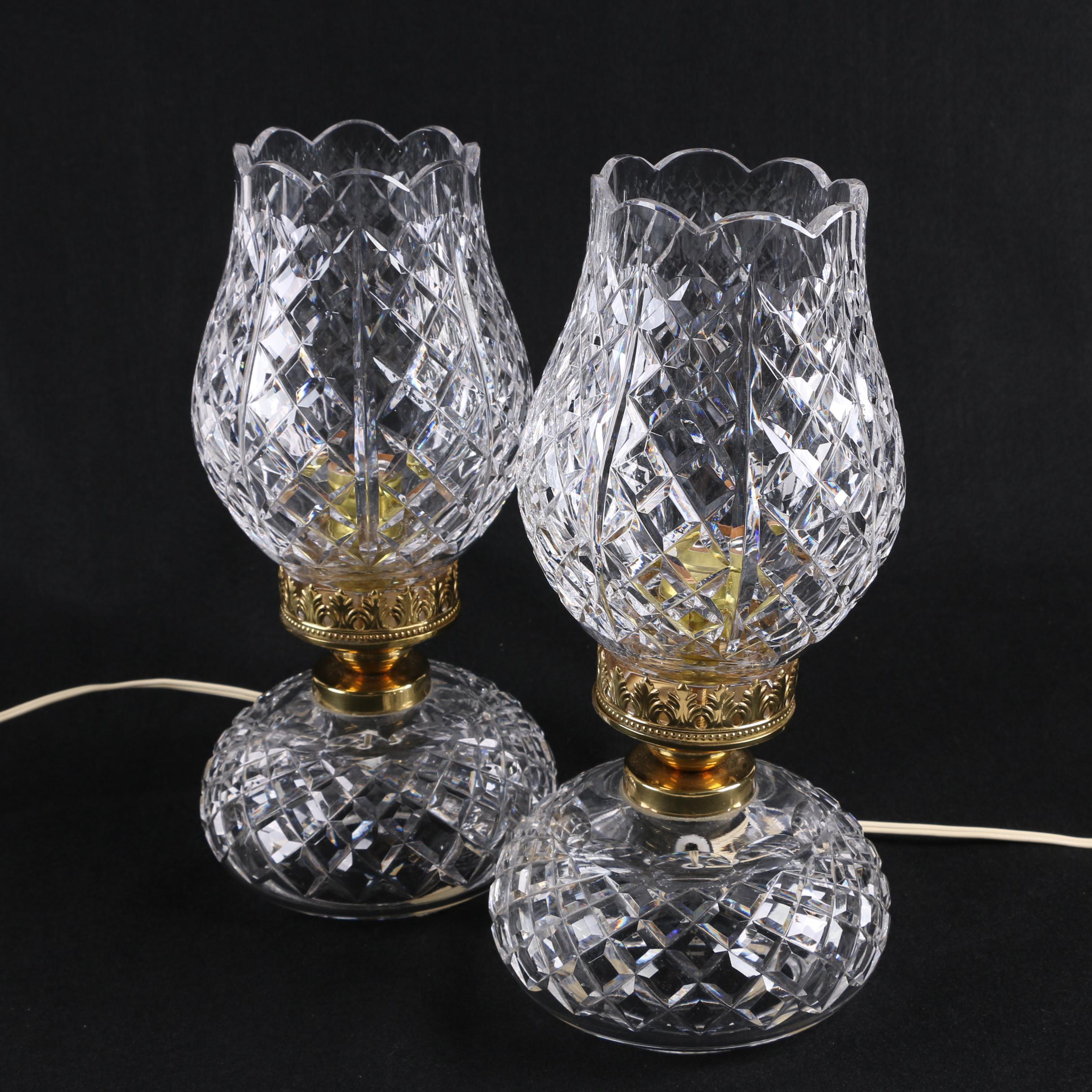 Waterford Crystal Hurricane Lamps EBTH