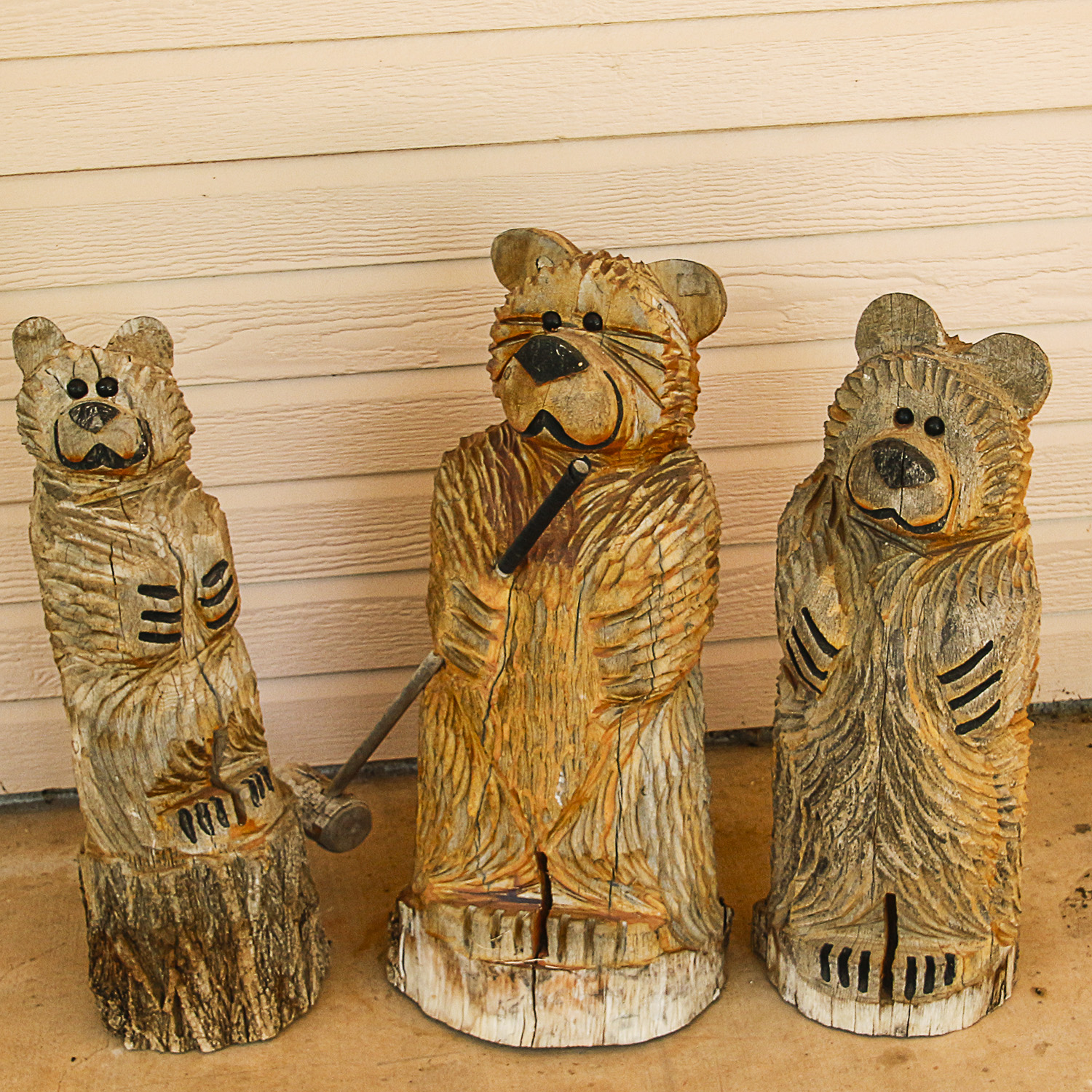 Carved Wooden Bear Statues | EBTH