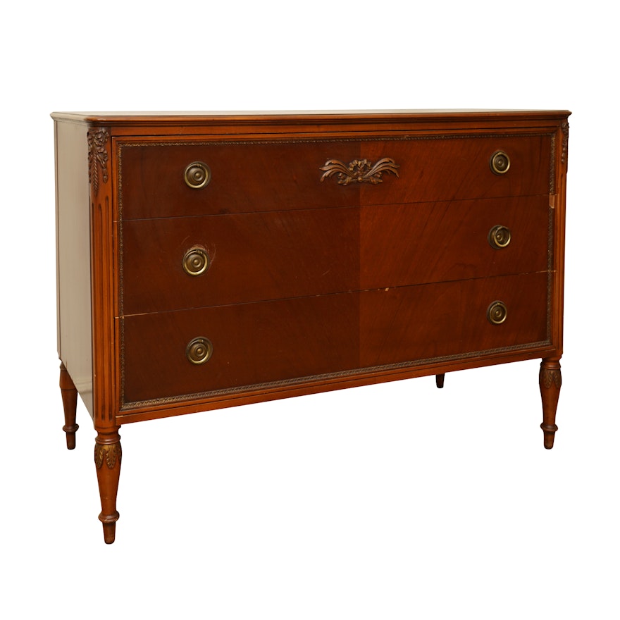 Vintage Louis Xvi Style Mahogany Dresser By Paine Furniture