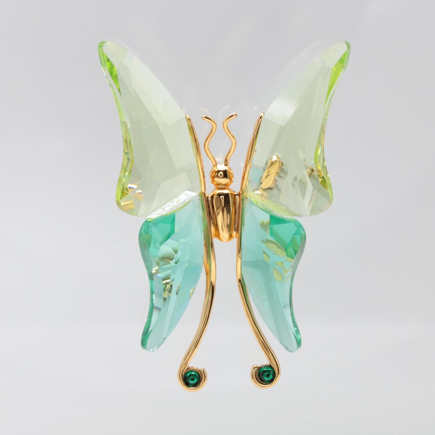 schaamte verteren aanplakbiljet Daniel Swarovski "Paris Paradise" Collection Sterling Crystal Butterfly  Brooch | EBTH