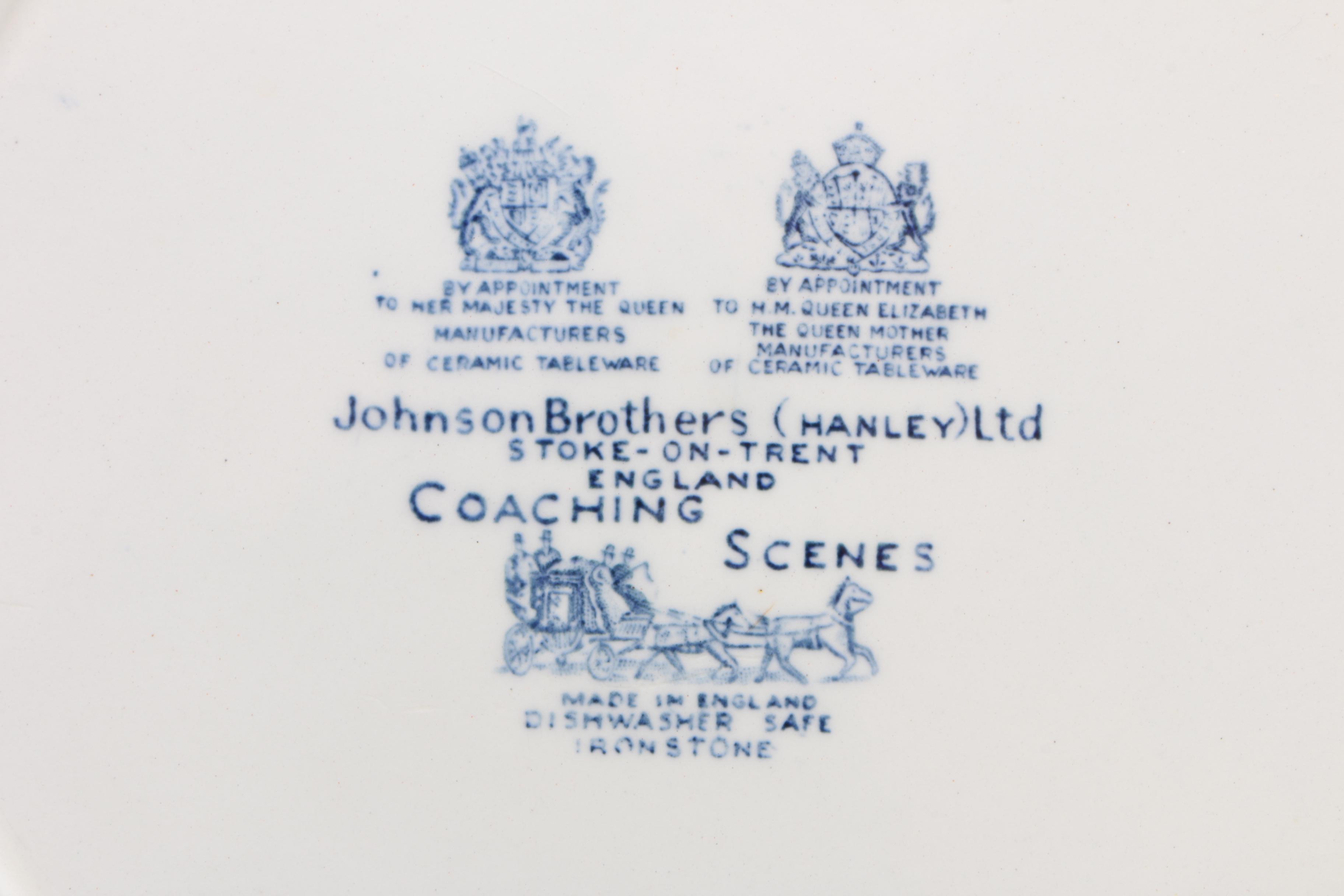 Johnson Brothers "Coaching Scenes Blue" Ironstone Dinnerware EBTH