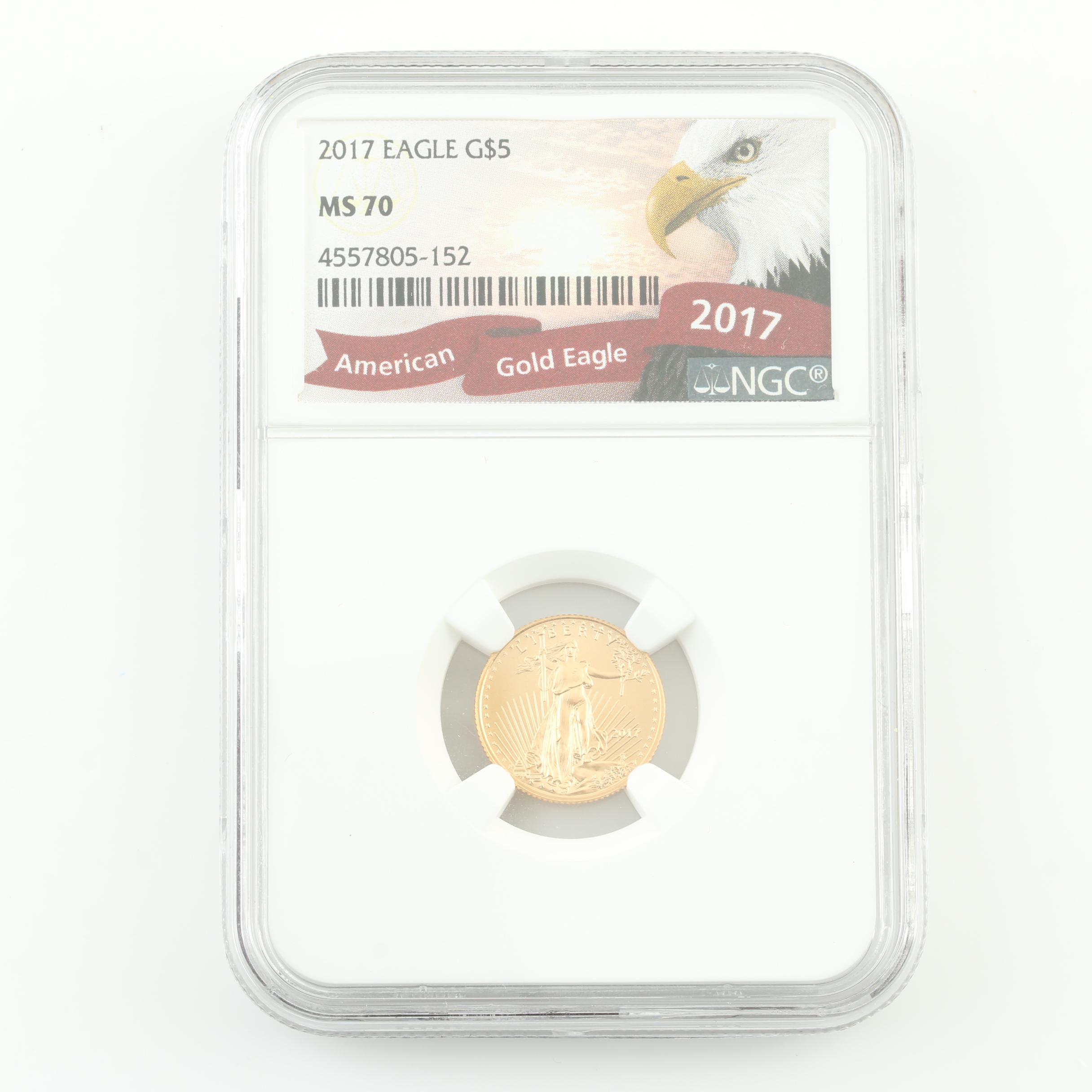 Pcgs Graded Ms70 5 American Eagle Gold Bullion Coin