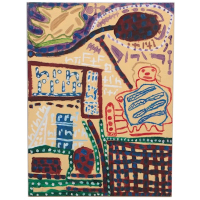 Kevin White 2008 Acrylic Painting on Wood "Untitled (Naples Yellow)" Kevin White 2008 Acrylic Painting on Wood "Untitled (Naples Yellow)"