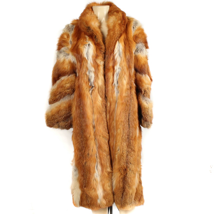 Vintage Red Fox Fur Coat
