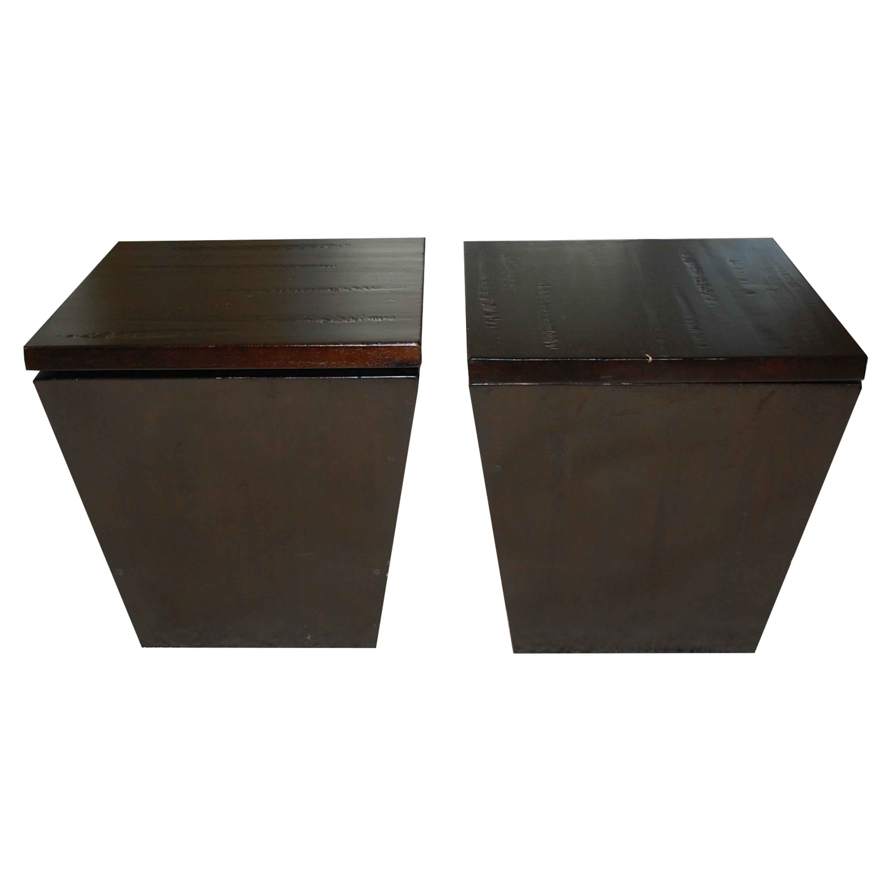 Pair Of Pottery Barn Kenya Cubes Ebth