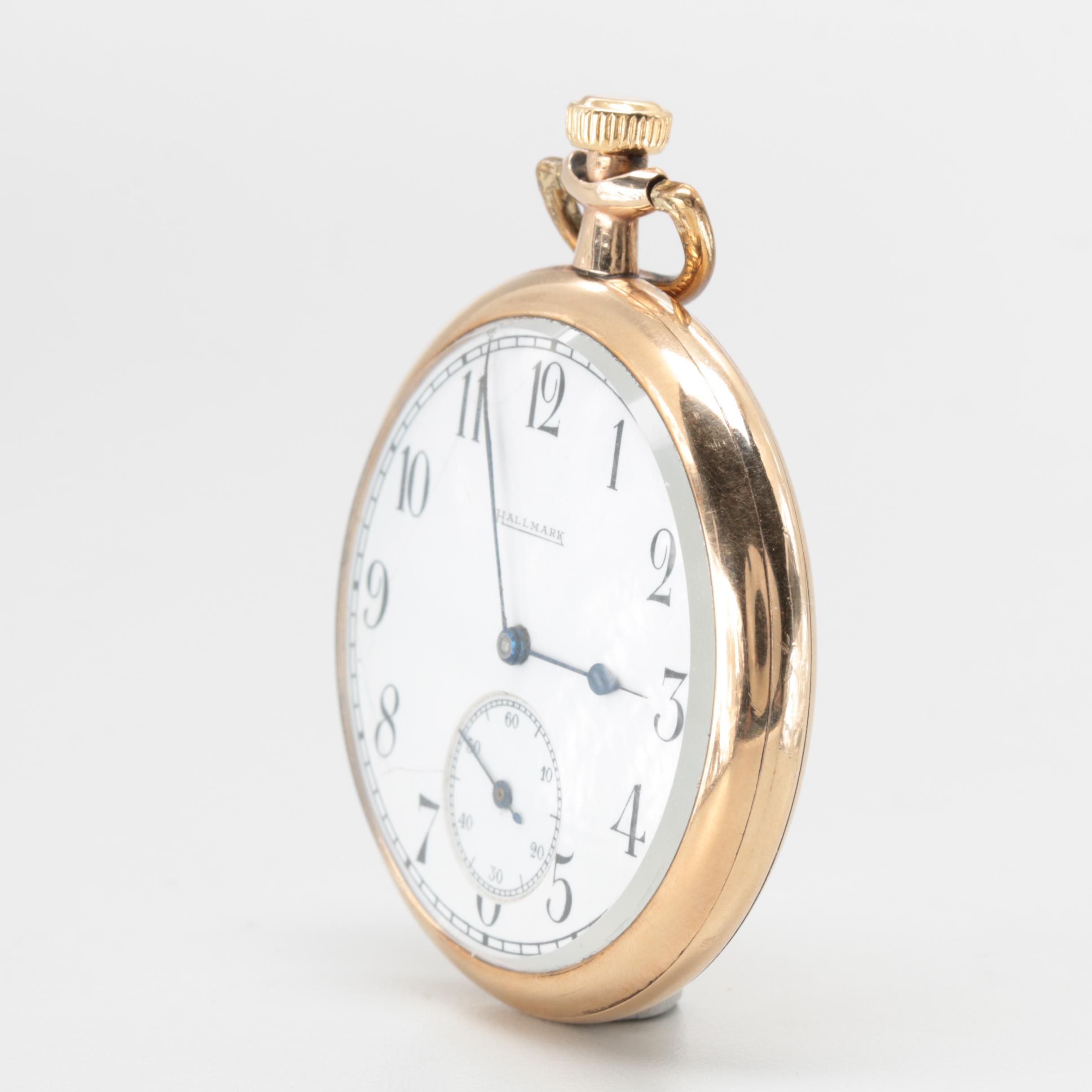 Antique Illinois "Hallmark" Gold Filled Pocket Watch EBTH