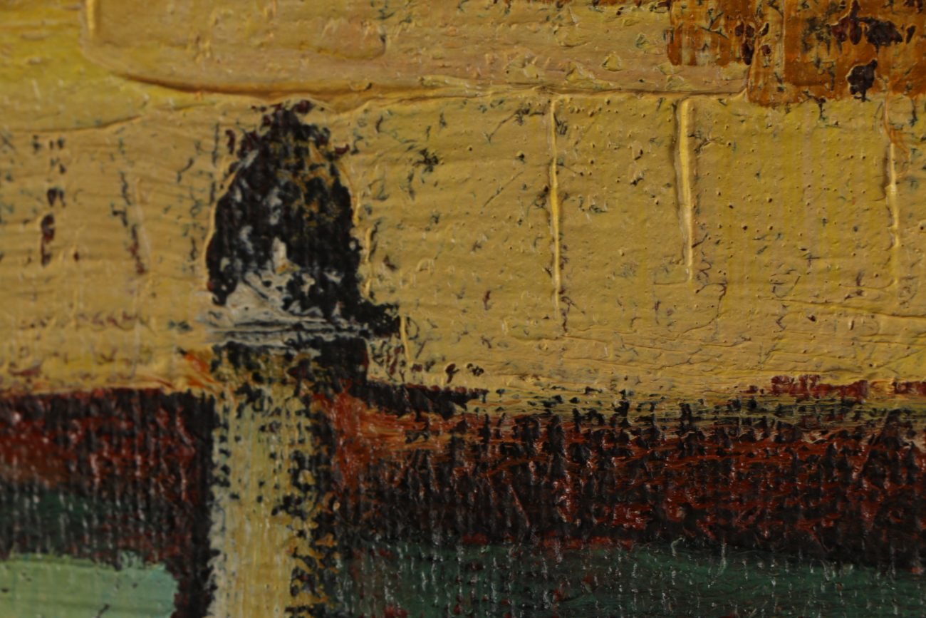 Paul Kerouedan Original Nautical Oil on Burlap Painting EBTH