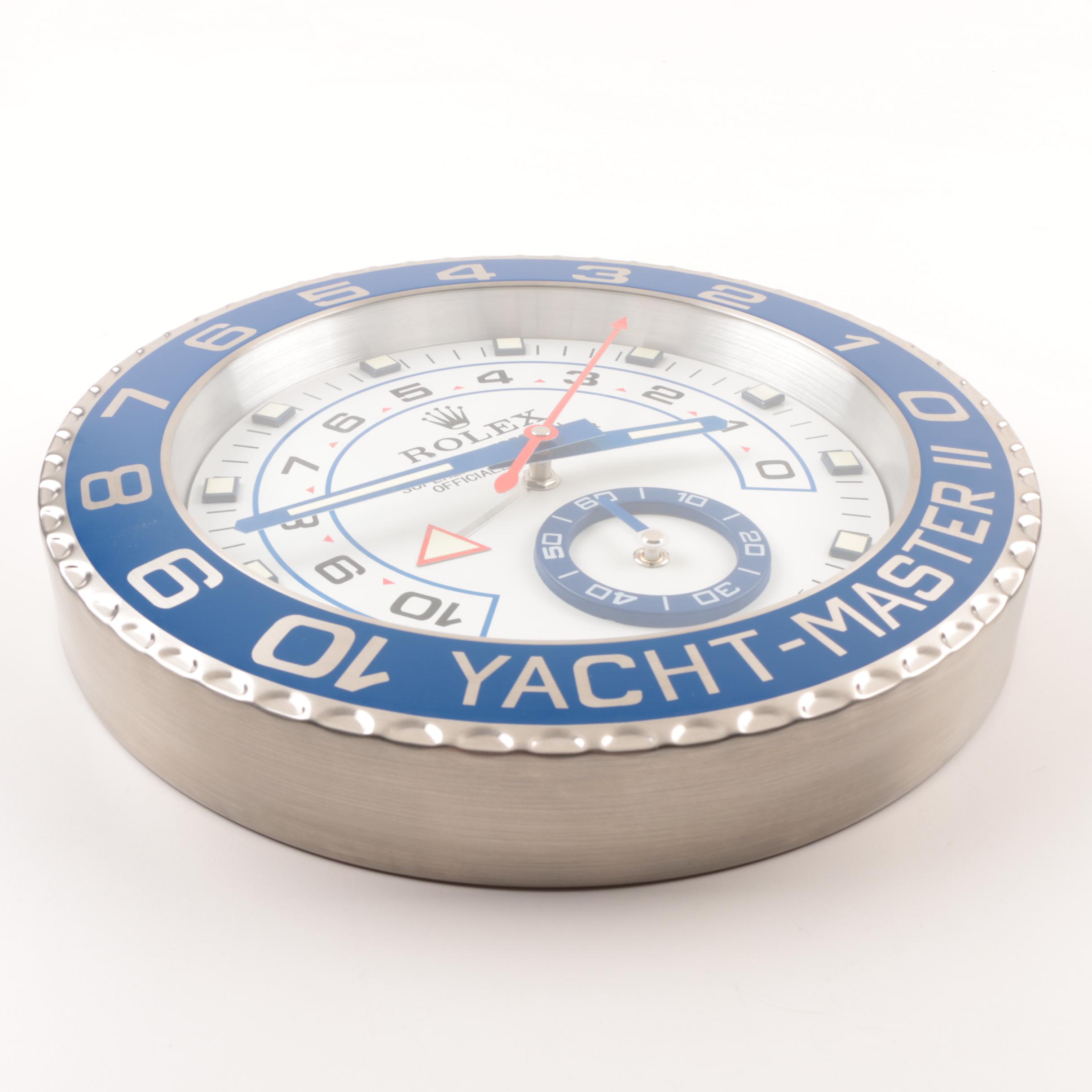 Rolex "YachtMaster II" Dealer Wall Clock EBTH