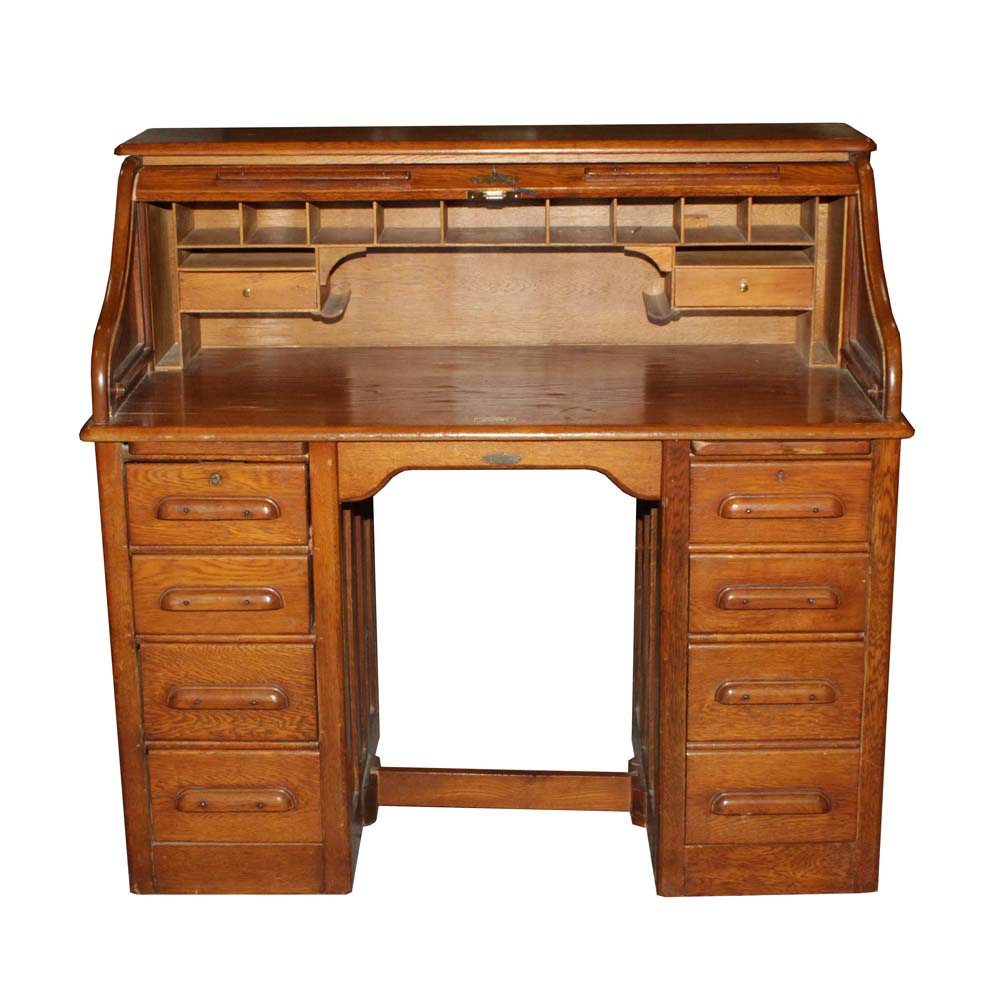 Vintage B&G Furniture Company Roll Top Desk EBTH