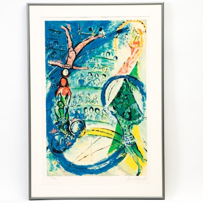 Lithograph after Marc Chagall "The Circus Musician" Lithograph after Marc Chagall "The Circus Musician"