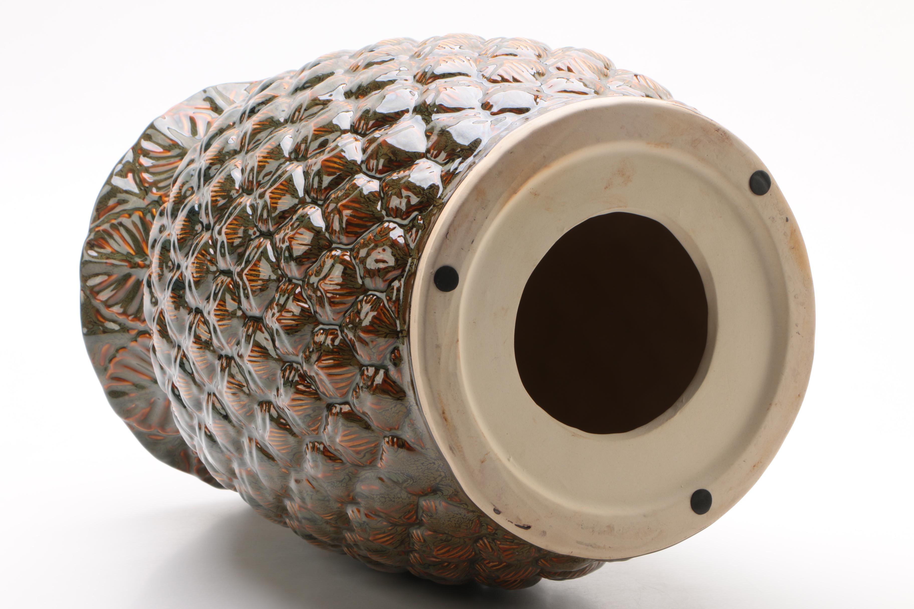 Large Ceramic Pineapple Garden Stool EBTH