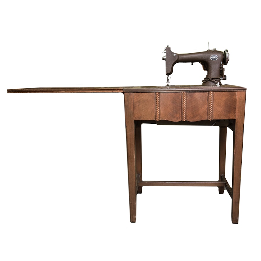 Damascus Sewing Machine And Cabinet EBTH Gorgeous Damascus Sewing Machine Damascus Sewing Machine And Cabinet EBTH Gorgeous Damascus Sewing Machine