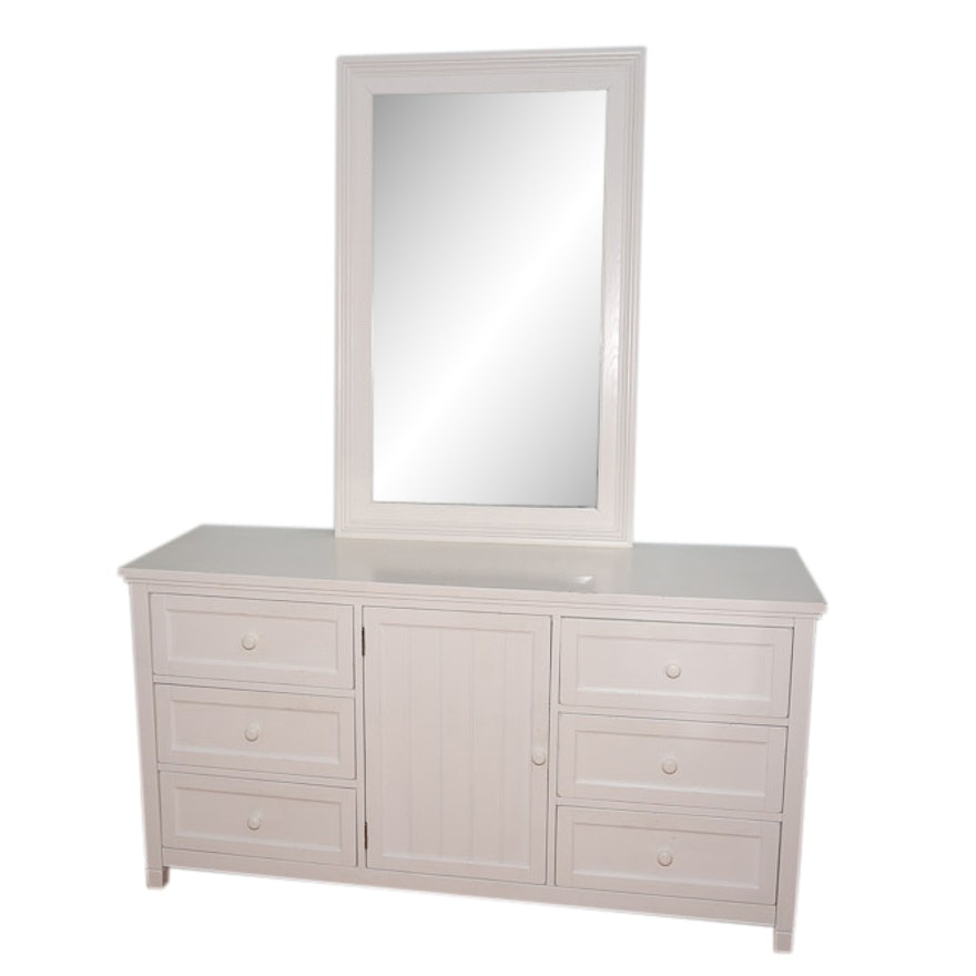 Pottery Barn Teen White Dresser With Mirror Ebth