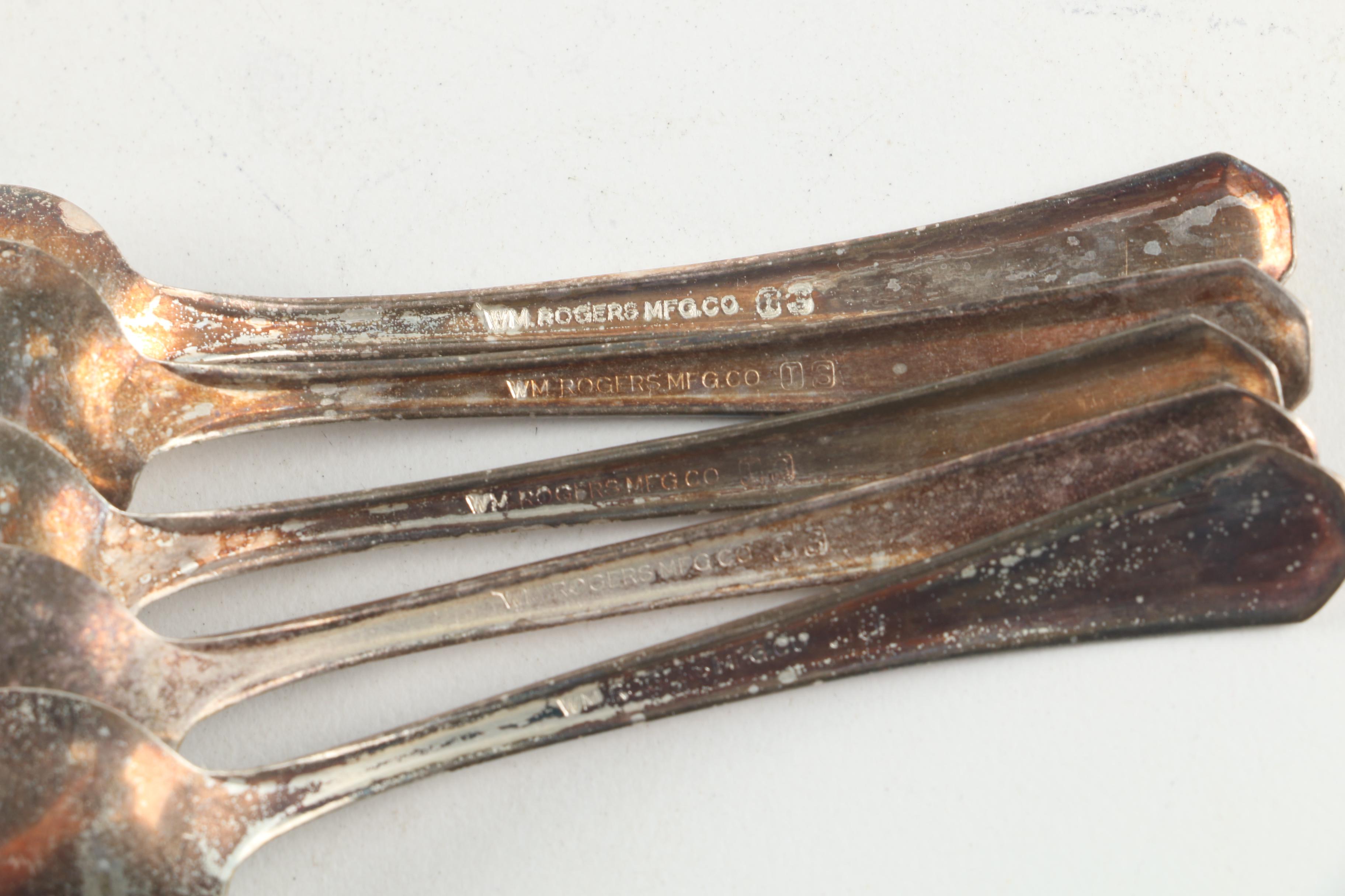 Silver Plate Salt Spoons and Cocktail Forks with Glass Relish Dishes EBTH