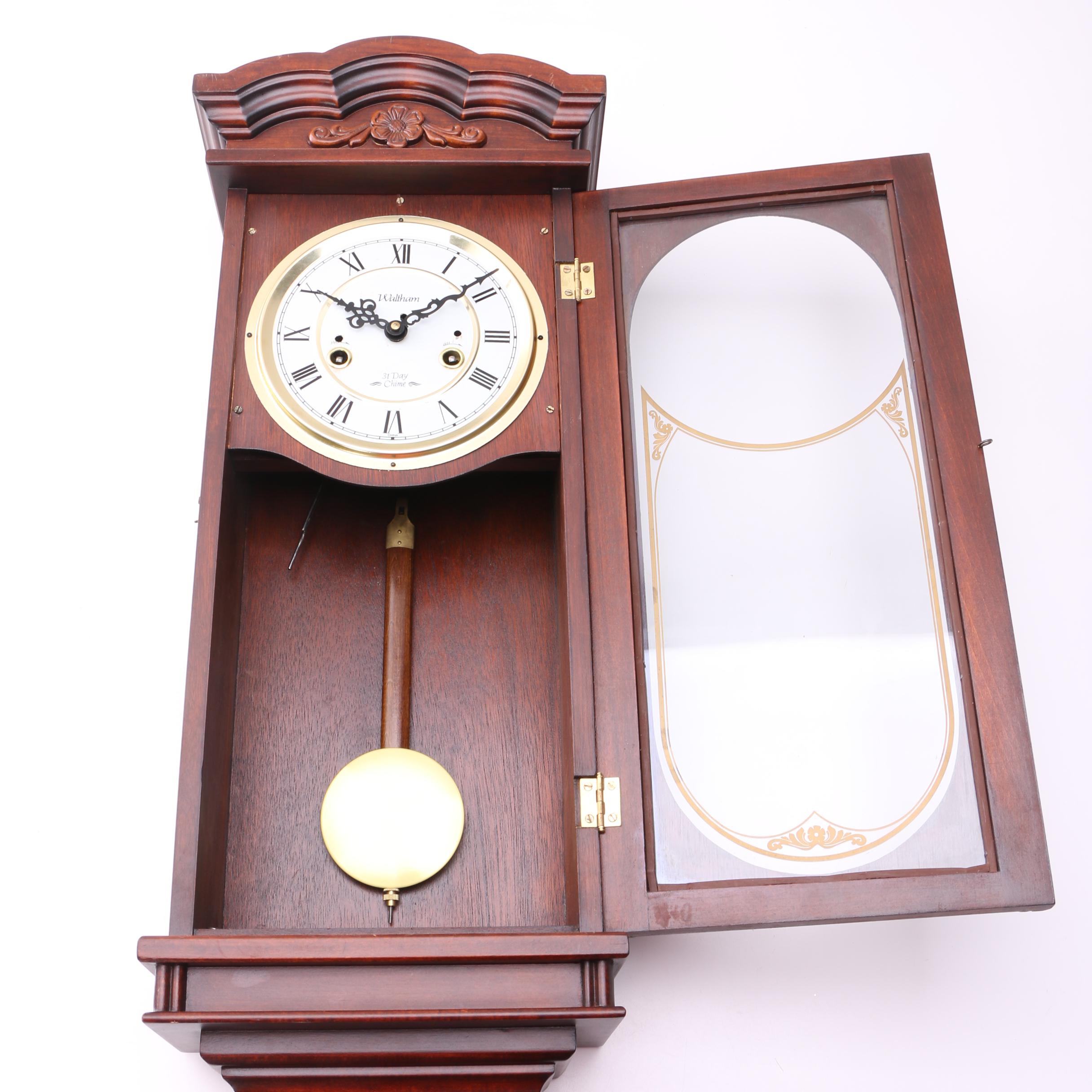 Contemporary Waltham 31 Day Chime Wall Clock EBTH