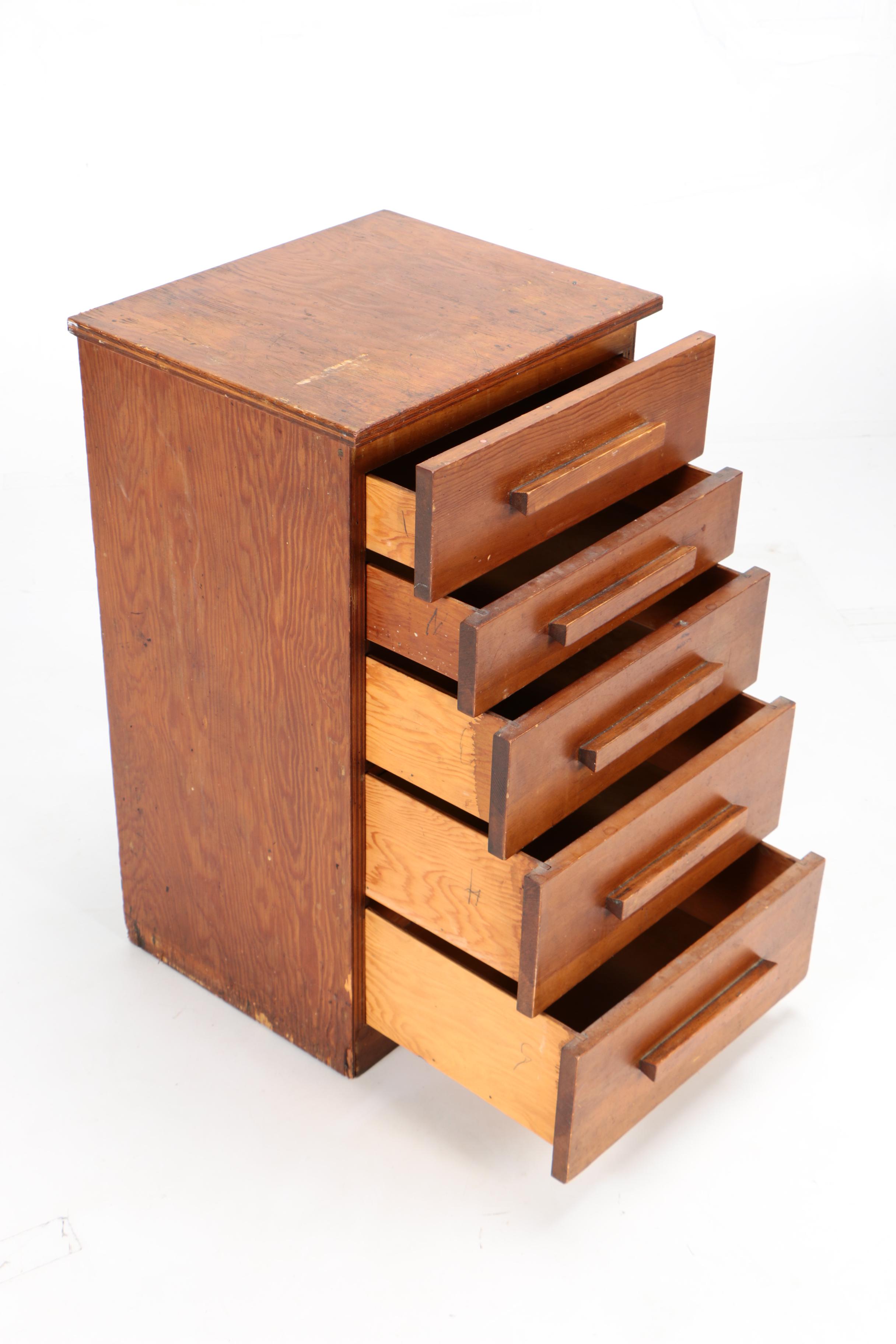 MidCentury Wooden Small Chest of Drawers EBTH