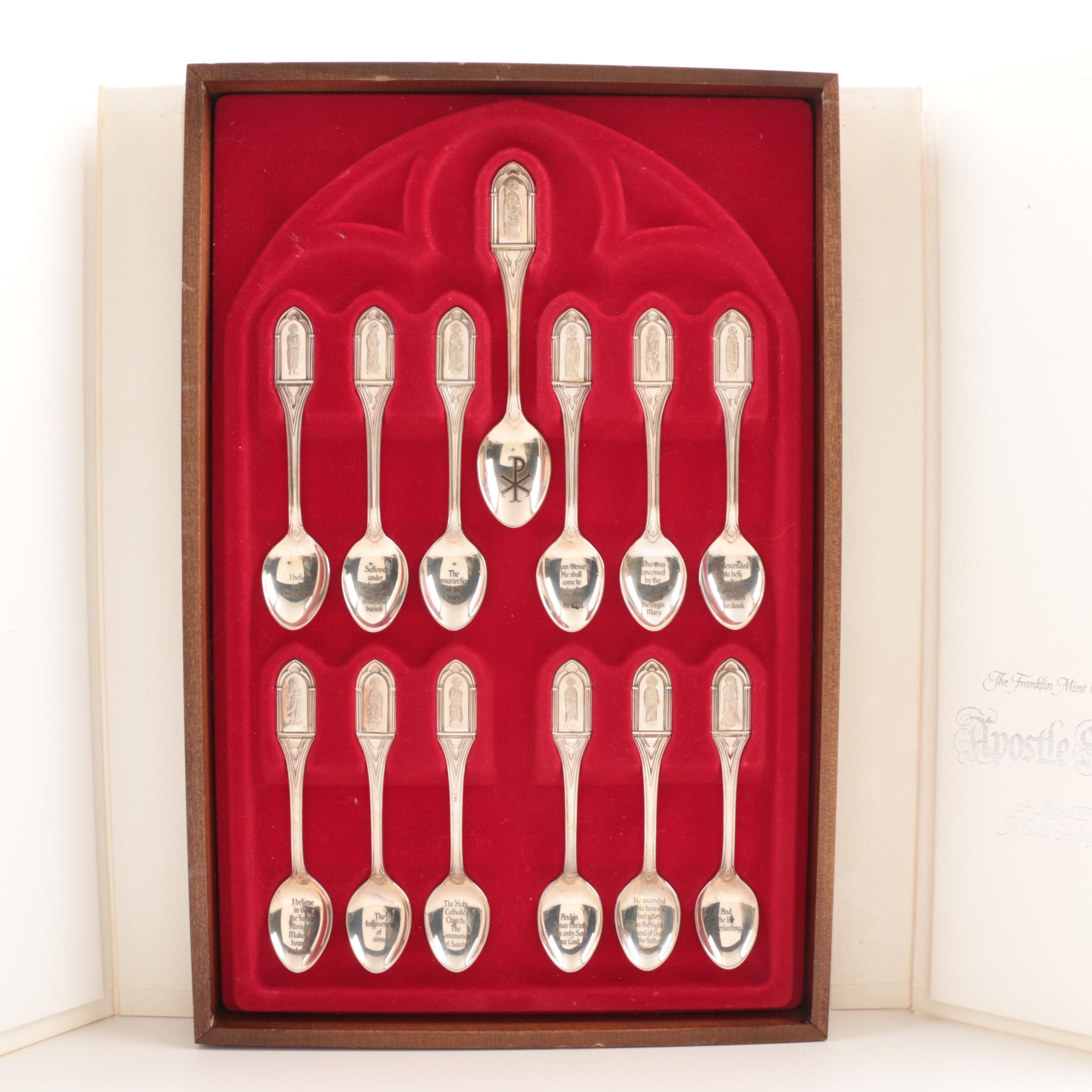 Franklin Mint Limited Edition "Apostle Spoons" Sterling Silver Spoon Set EBTH
