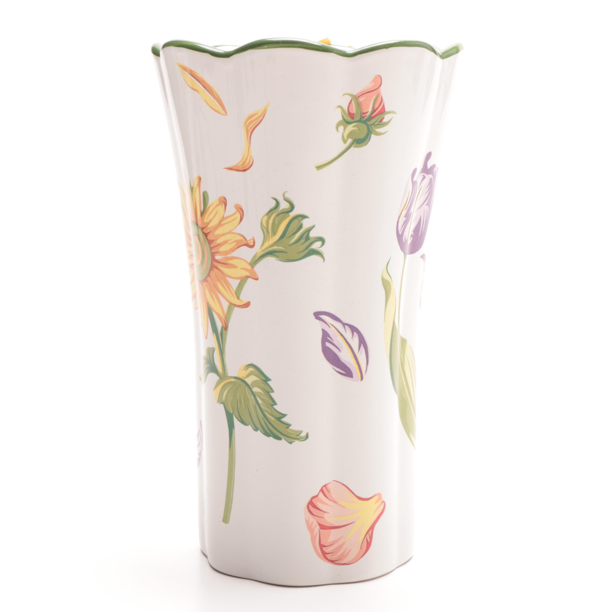 Tiffany Co Tiffany Petals Ceramic Vase Ebth