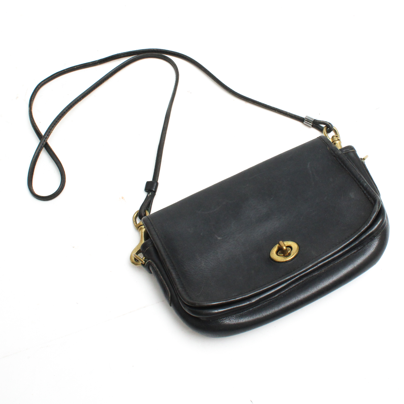 vintage coach black crossbody bag