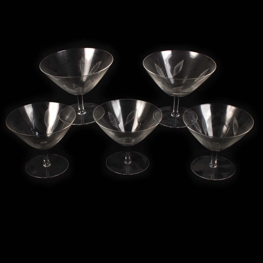 Rosenthal Crystal "Foliage" Champagne Sherbets