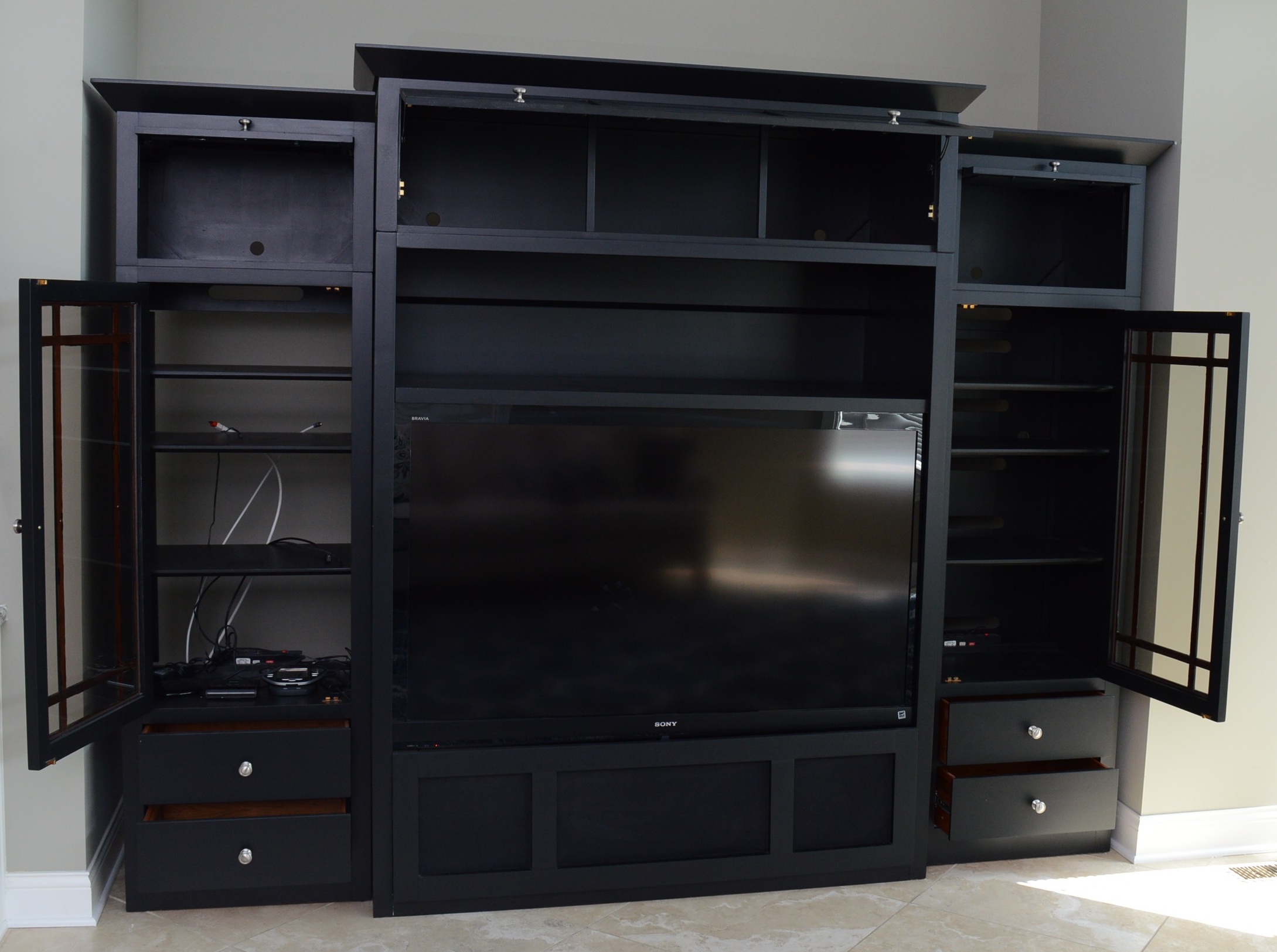 Ethan Allen Three Piece Entertainment Center EBTH