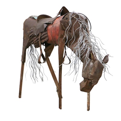 Doug Owen Monumental Recycled Metal Horse Sculpture Doug Owen Monumental Recycled Metal Horse Sculpture
