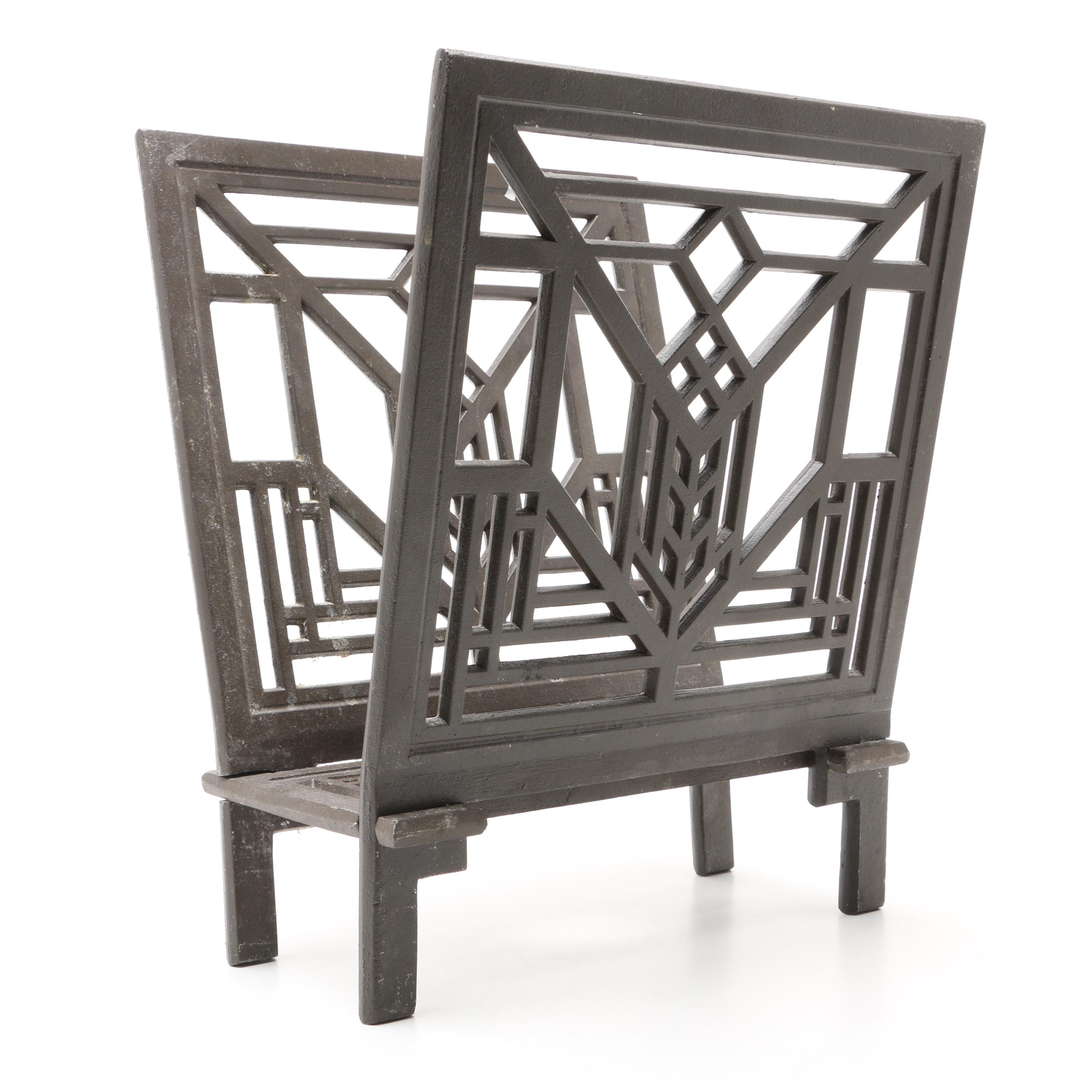 Frank Lloyd Wright Lake Geneva Magazine Rack by Maclin Studio EBTH