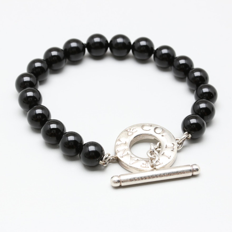 Tiffany & Co. Sterling Silver Black Onyx Bracelet