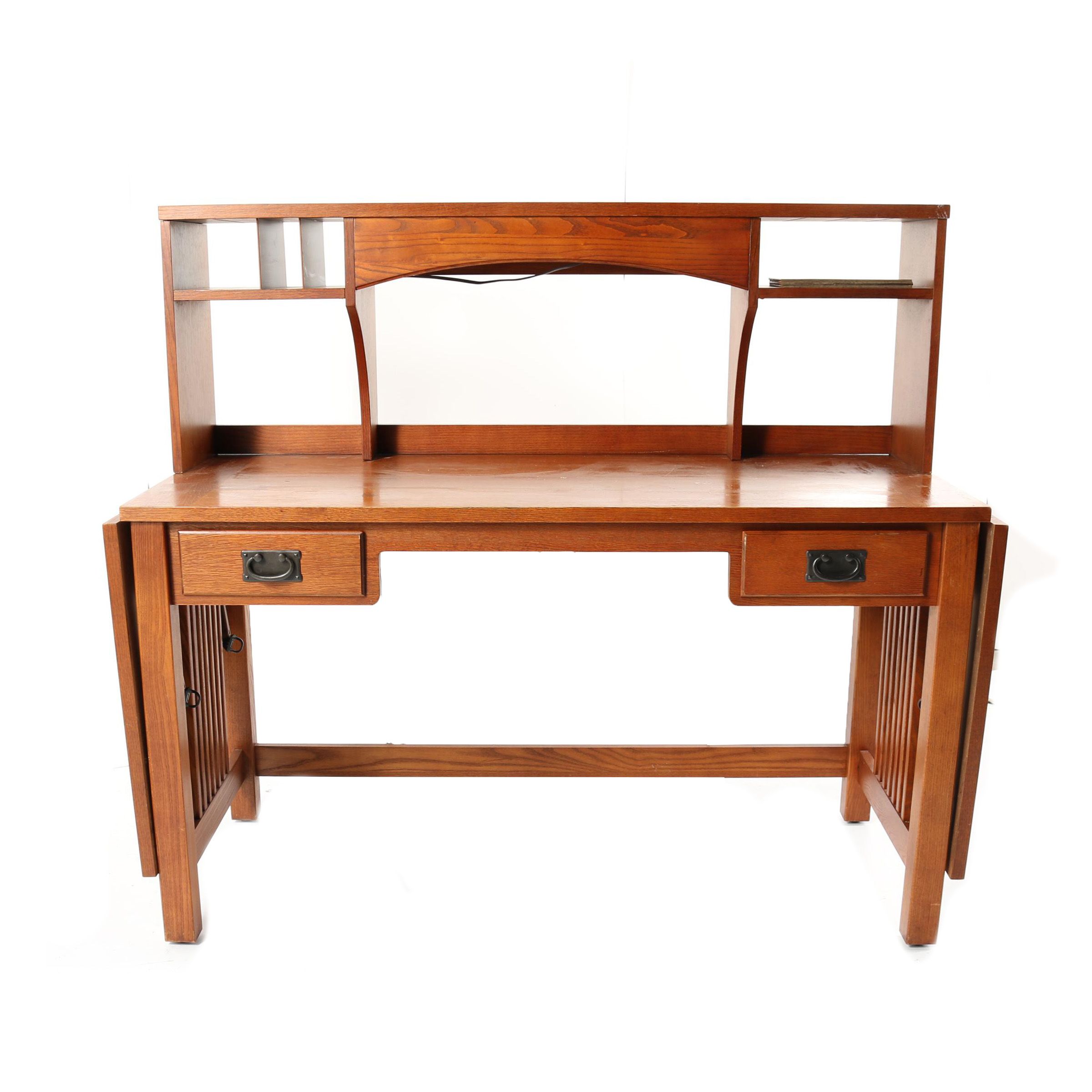 Mission Style Computer Desk With Hutch Ebth