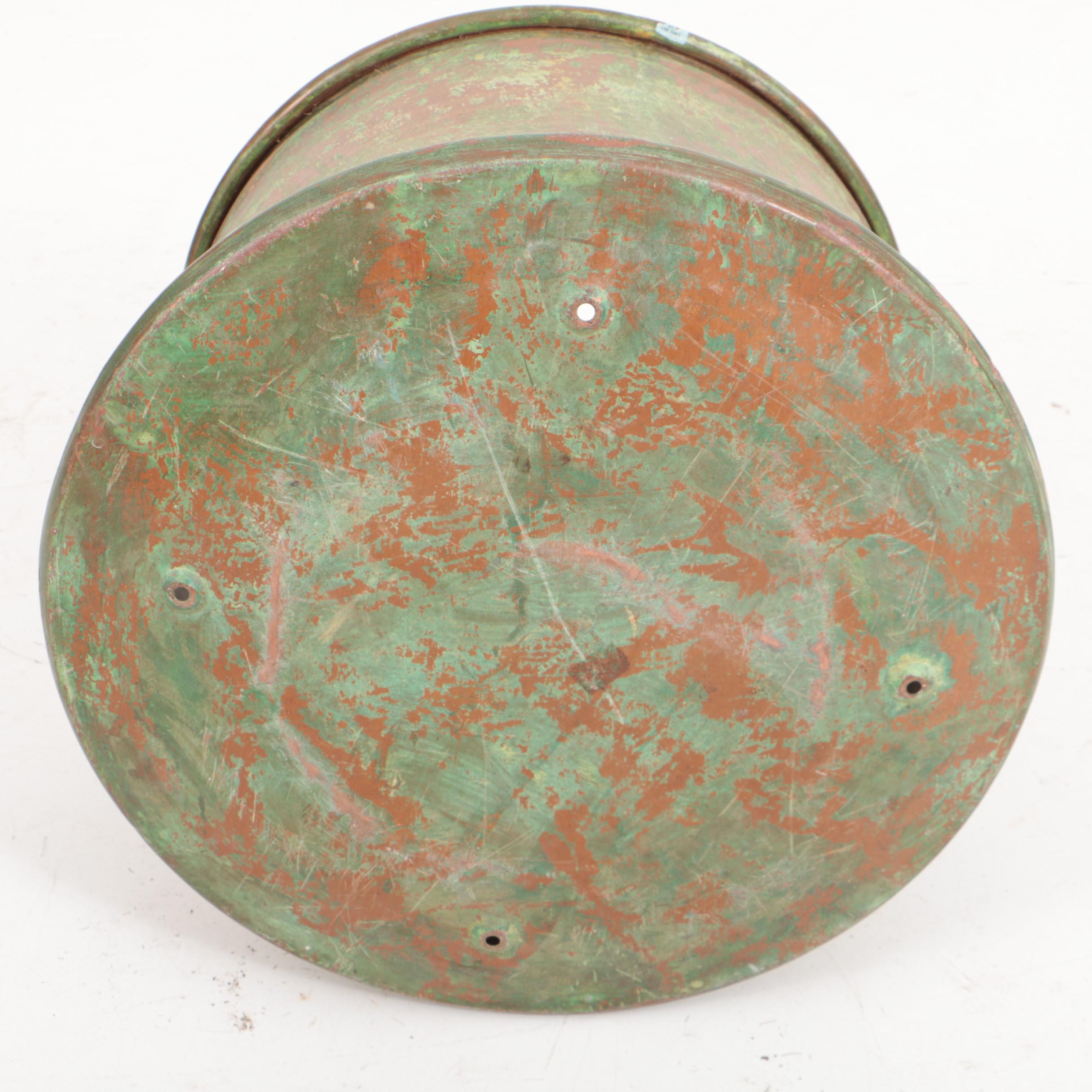 Copper Garden Hose Storage Pot | EBTH