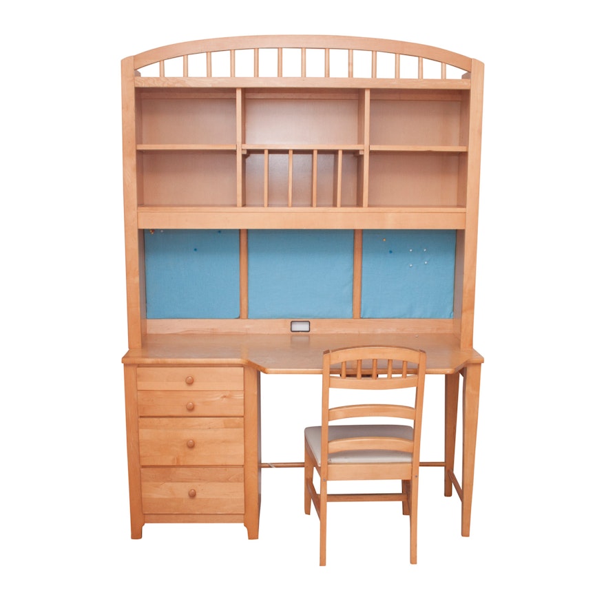 Stanley Furniture Student Desk Hutch And Chair Ebth