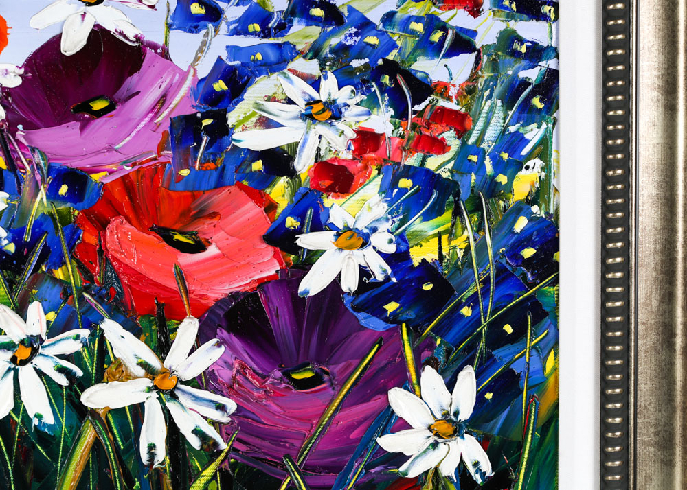 Maya Green Oil Painting on Canvas "Springtime Blooming" EBTH