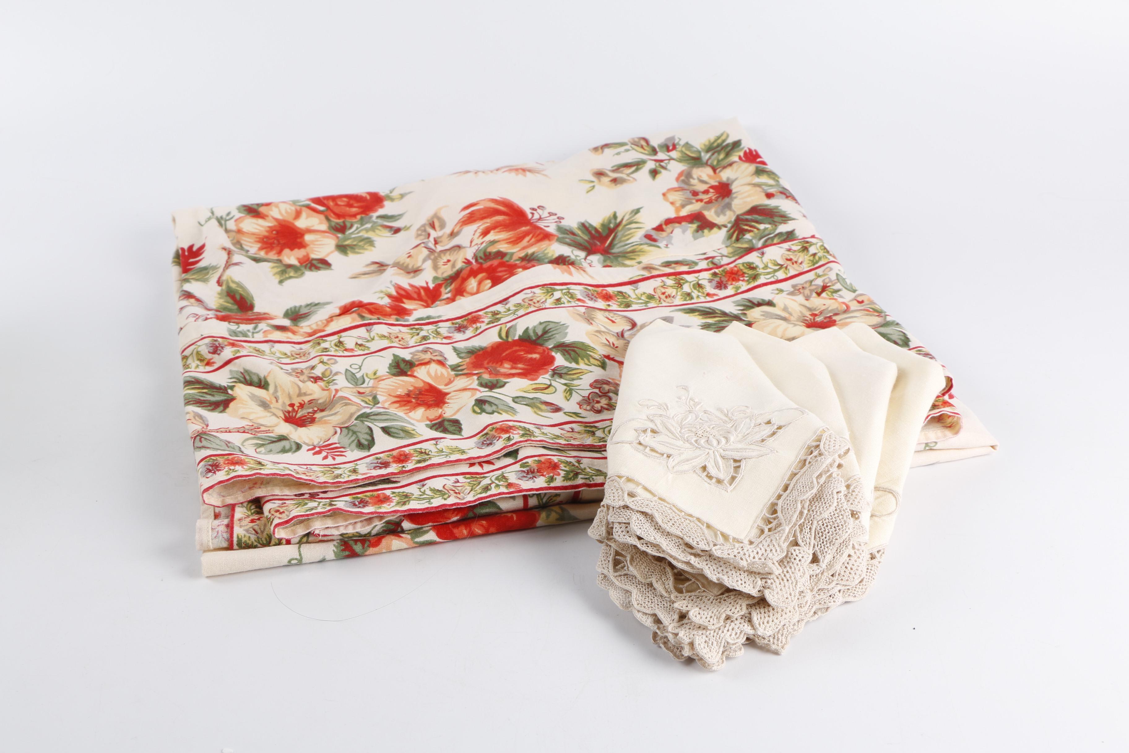 JCPenney Home Collection "Isabella" Dinnerware with Vintage Green Glass