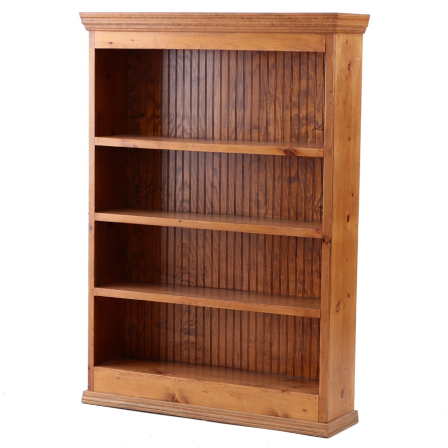 Country Style Pine Bookcase Ebth Country Style Pine Bookcase Ebth