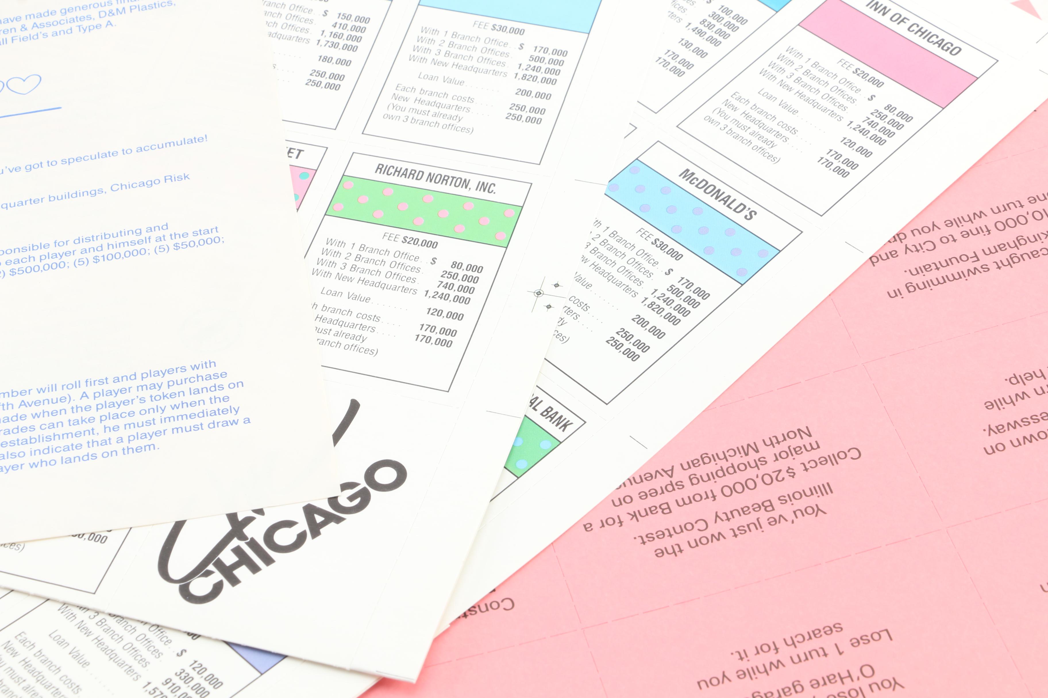 Chicago Themed Board Games EBTH