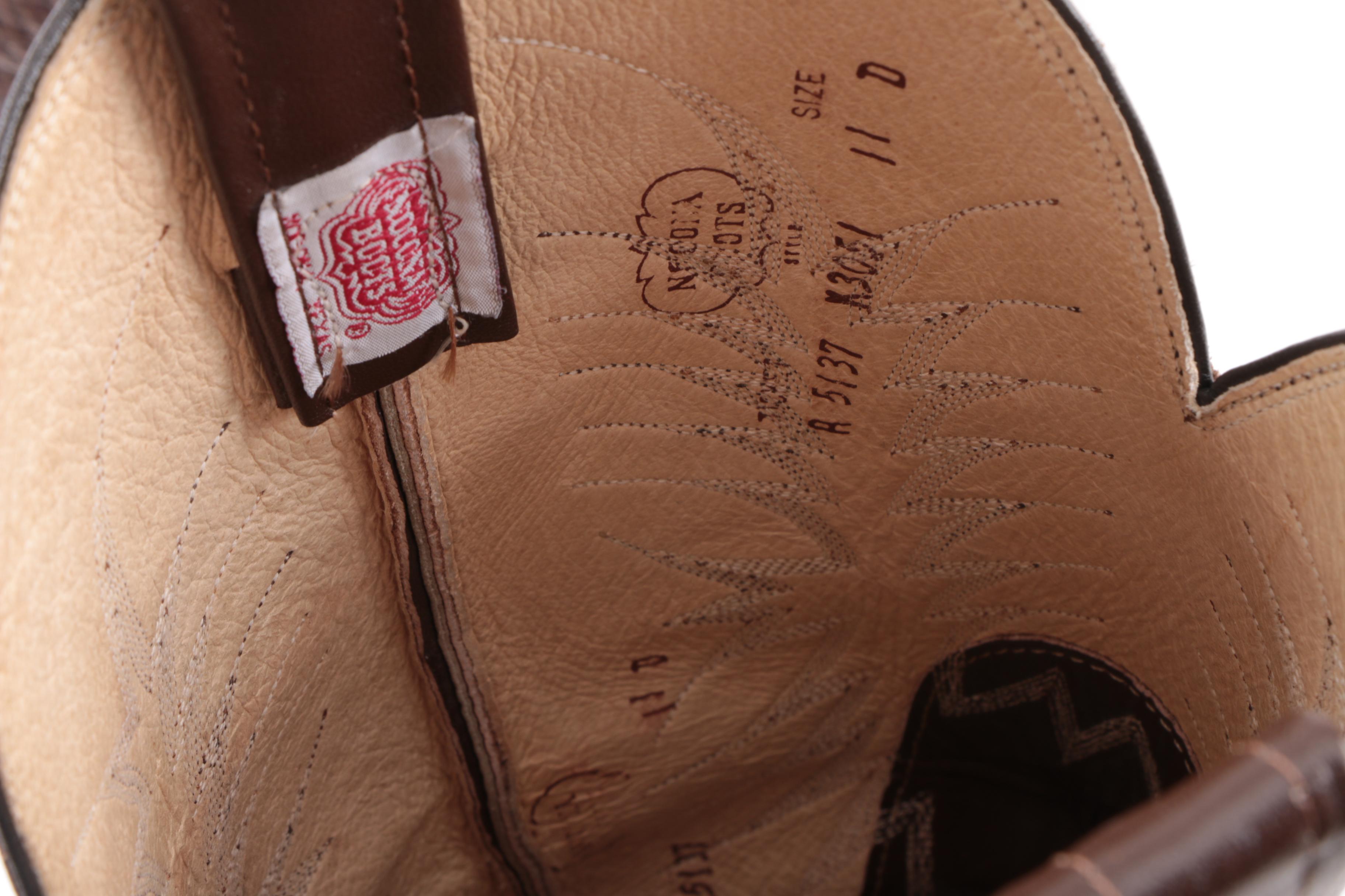 Men's Vintage Nocona Brown Leather Cowboy Boots | EBTH