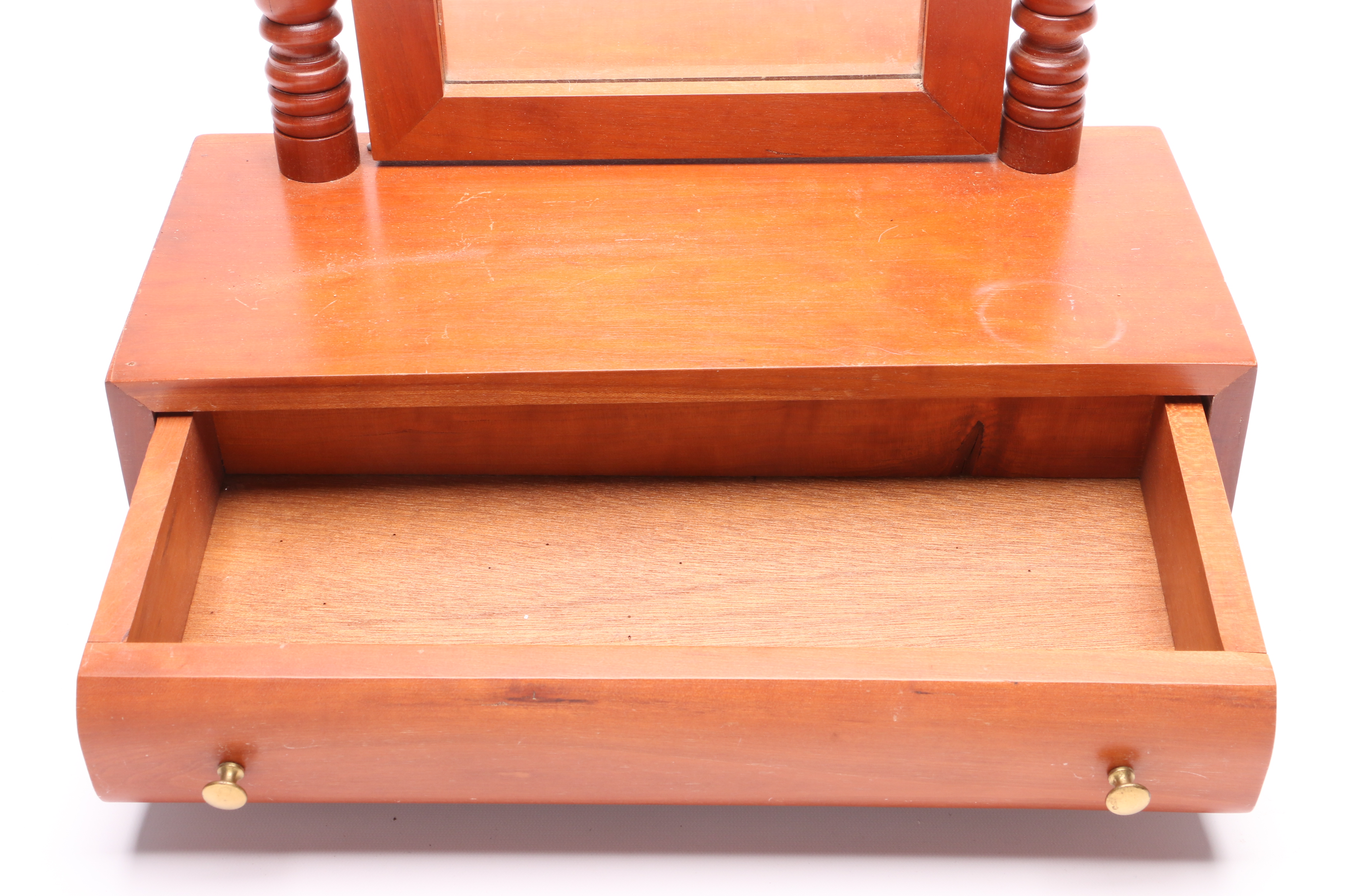 Vintage Vanity Boxes with Mirrored Tray and Diminutive Vanity Mirror EBTH