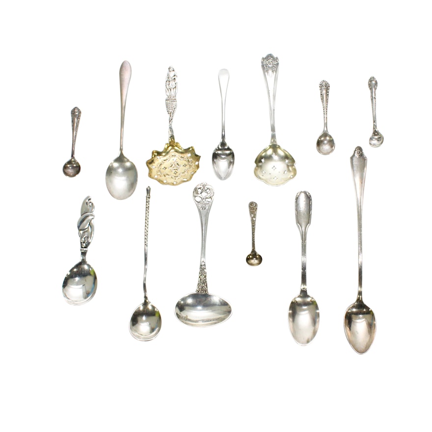 Thirteen Sterling Silver Spoons, 20th Century