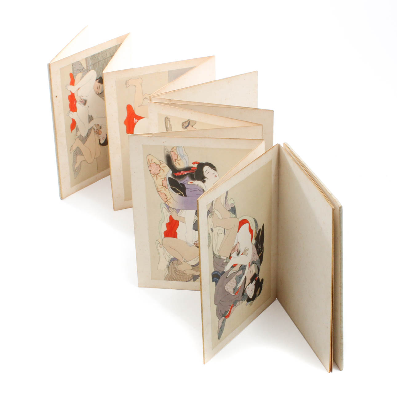 Vintage Silk Bound Japanese Shunga Pillow Book EBTH